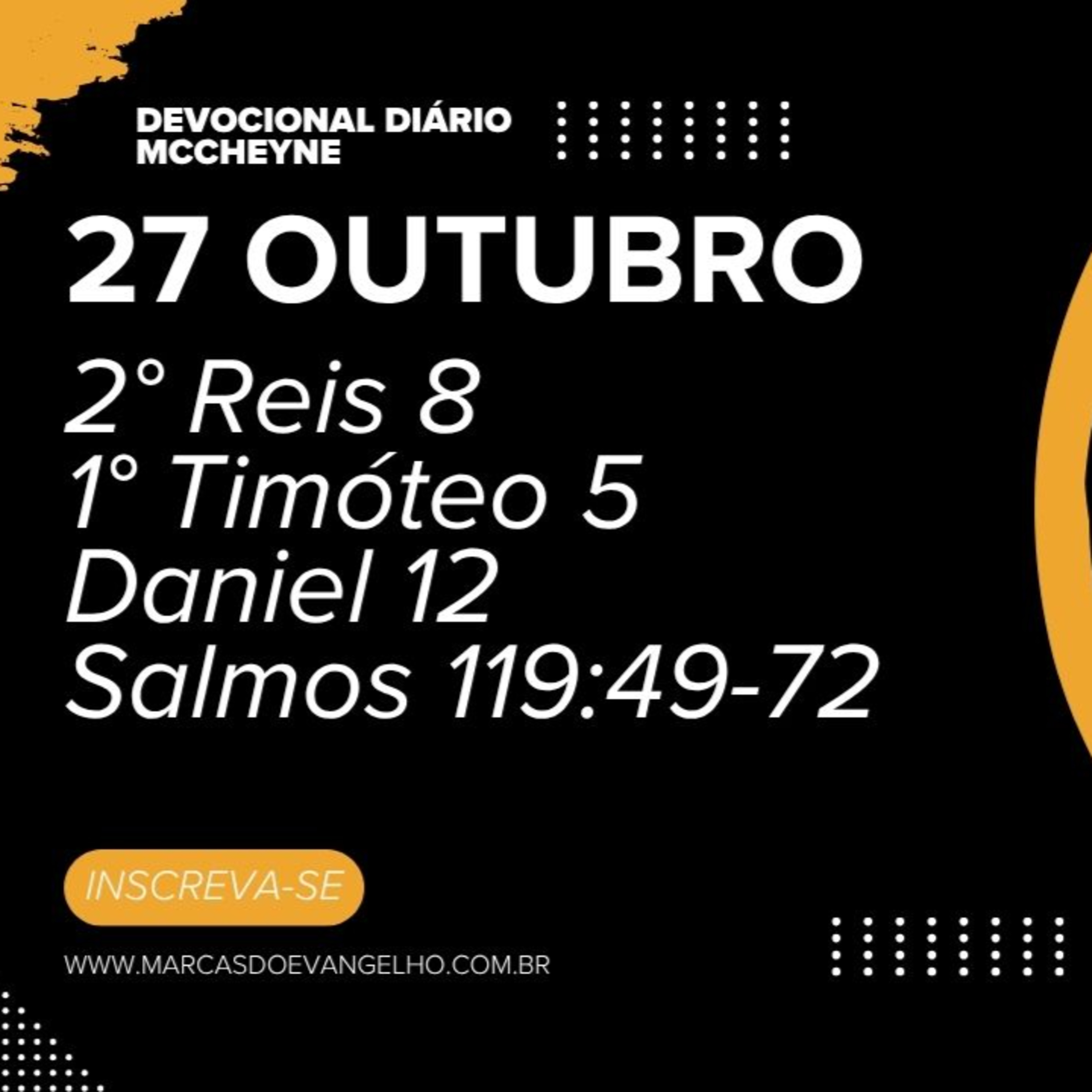 27 OUTUBRO - 2° Reis 8, 1° Timóteo 5, Daniel 12, Salmo 119:49-72 episode artwork