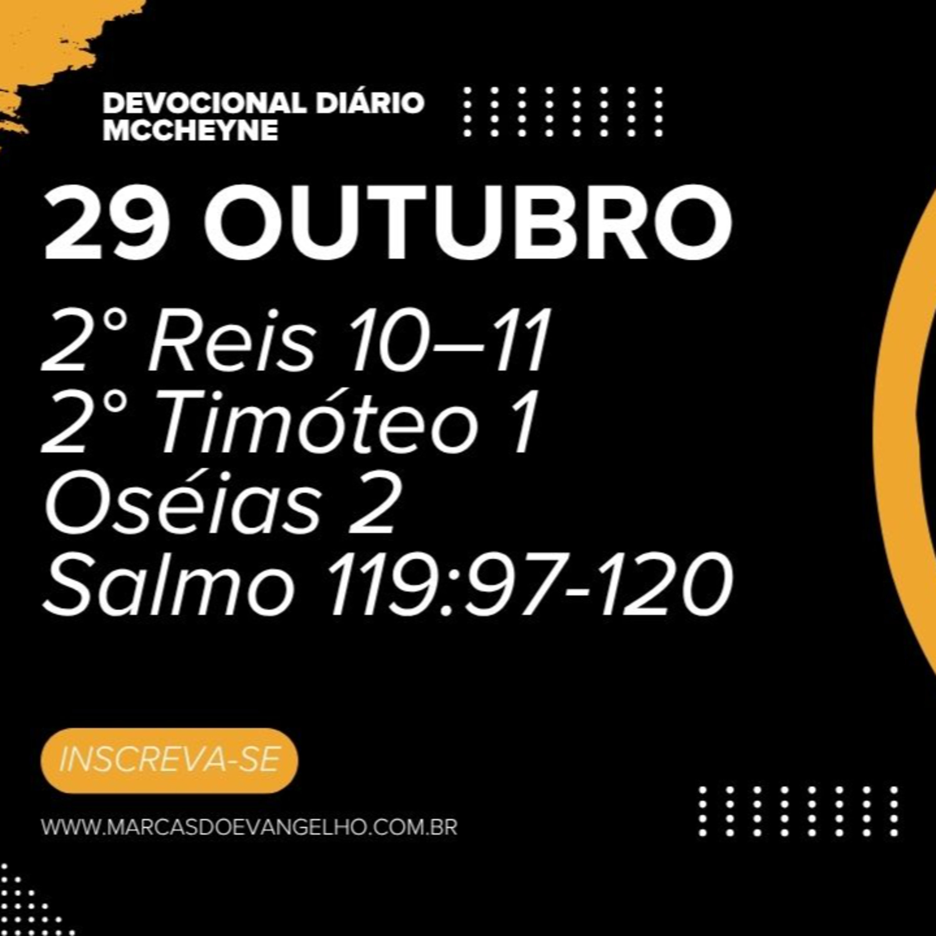 29 OUTUBRO - 2° Reis 10–11, 2° Timóteo 1, Oséias 2, Salmo 119:97-120 episode artwork