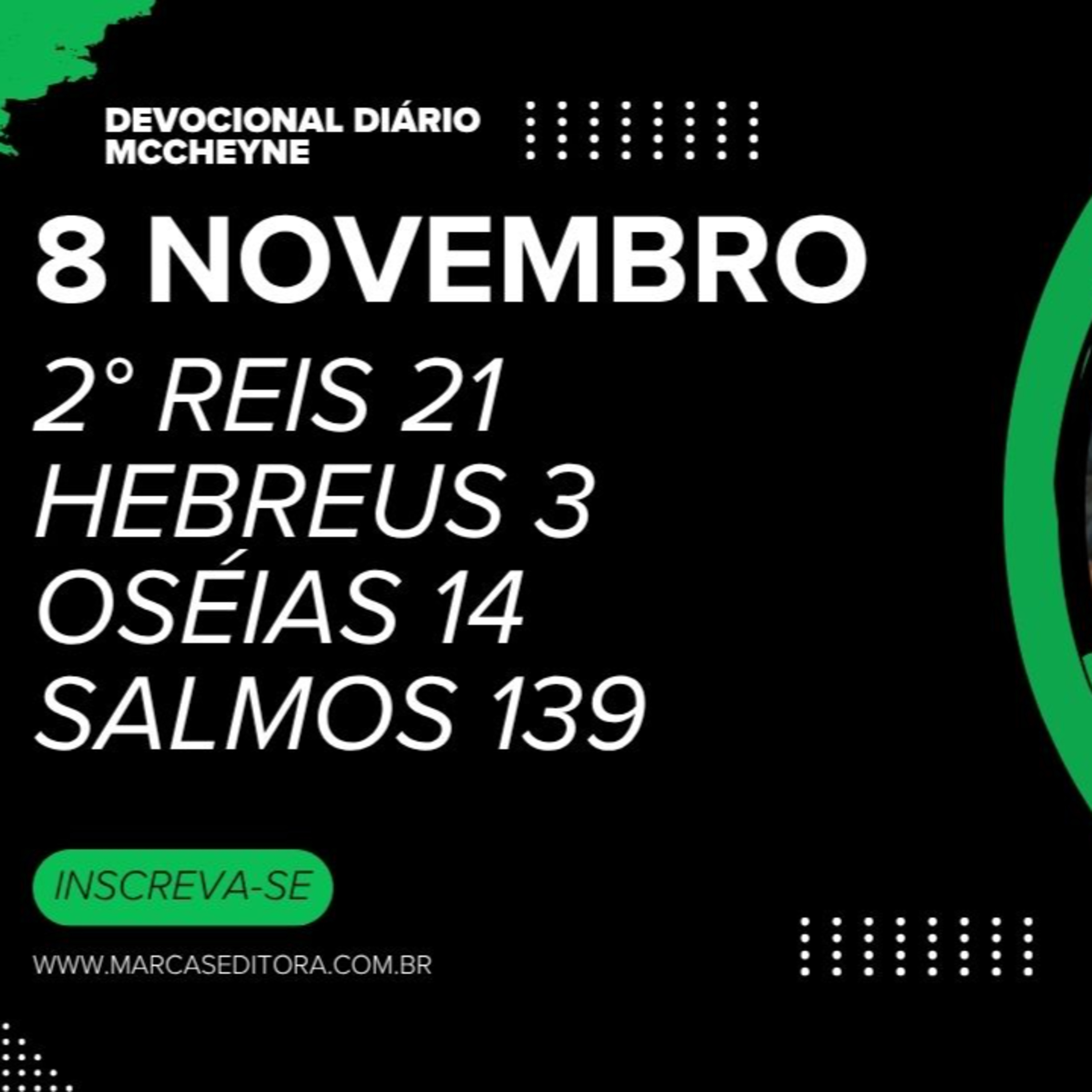 8 NOVEMBRO: 2° REIS 21, HEBREUS 3, OSÉIAS 14, SALMOS 139 episode artwork