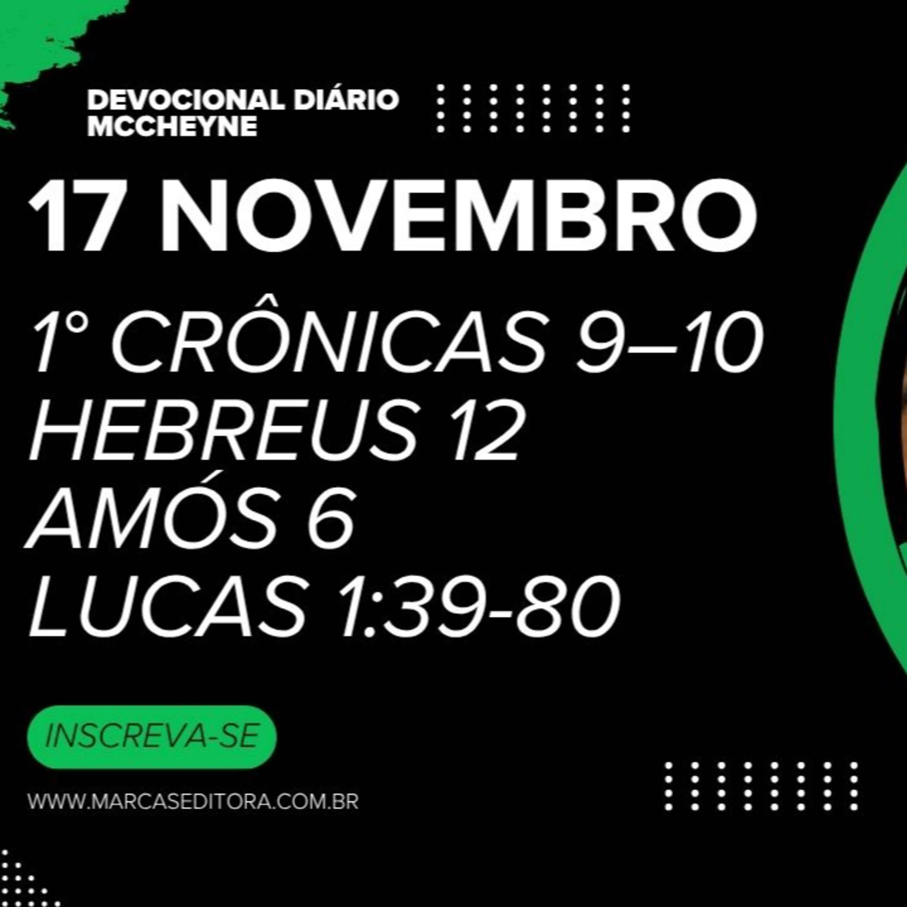 17 NOVEMBRO - 1° CRÔNICAS 9–10, HEBREUS 12, AMÓS 6, LUCAS 1_39-80 episode artwork