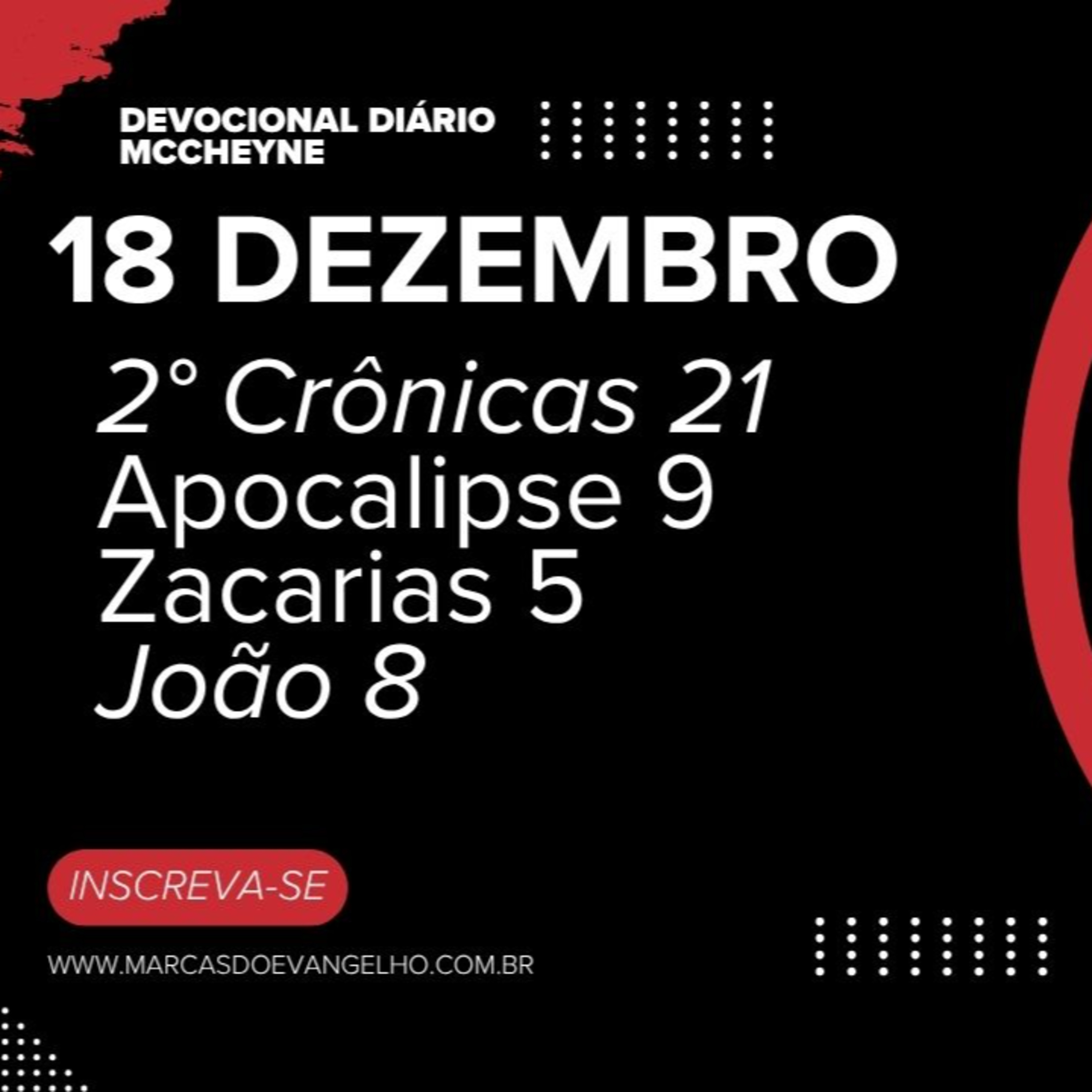 18 DEZEMBRO - 2° CRÔNICAS 21, APOCALIPSE 9, ZACARIAS 5, JOÃO 8 episode artwork