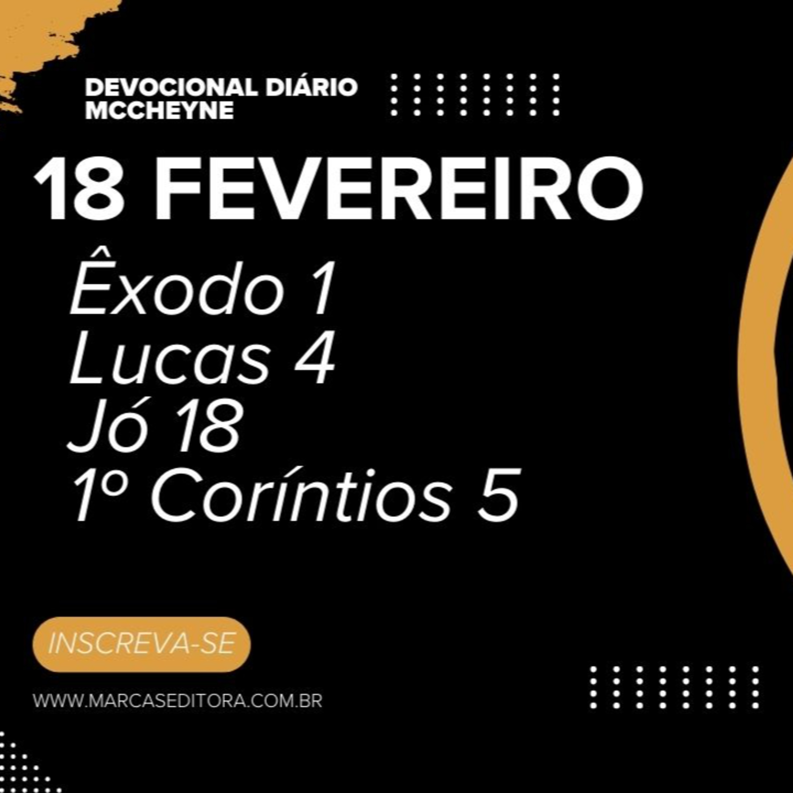 18 FEVEREIRO - ÊXODO 1, LUCAS 4, JÓ 18, 1° CORÍNTIOS 5 episode artwork