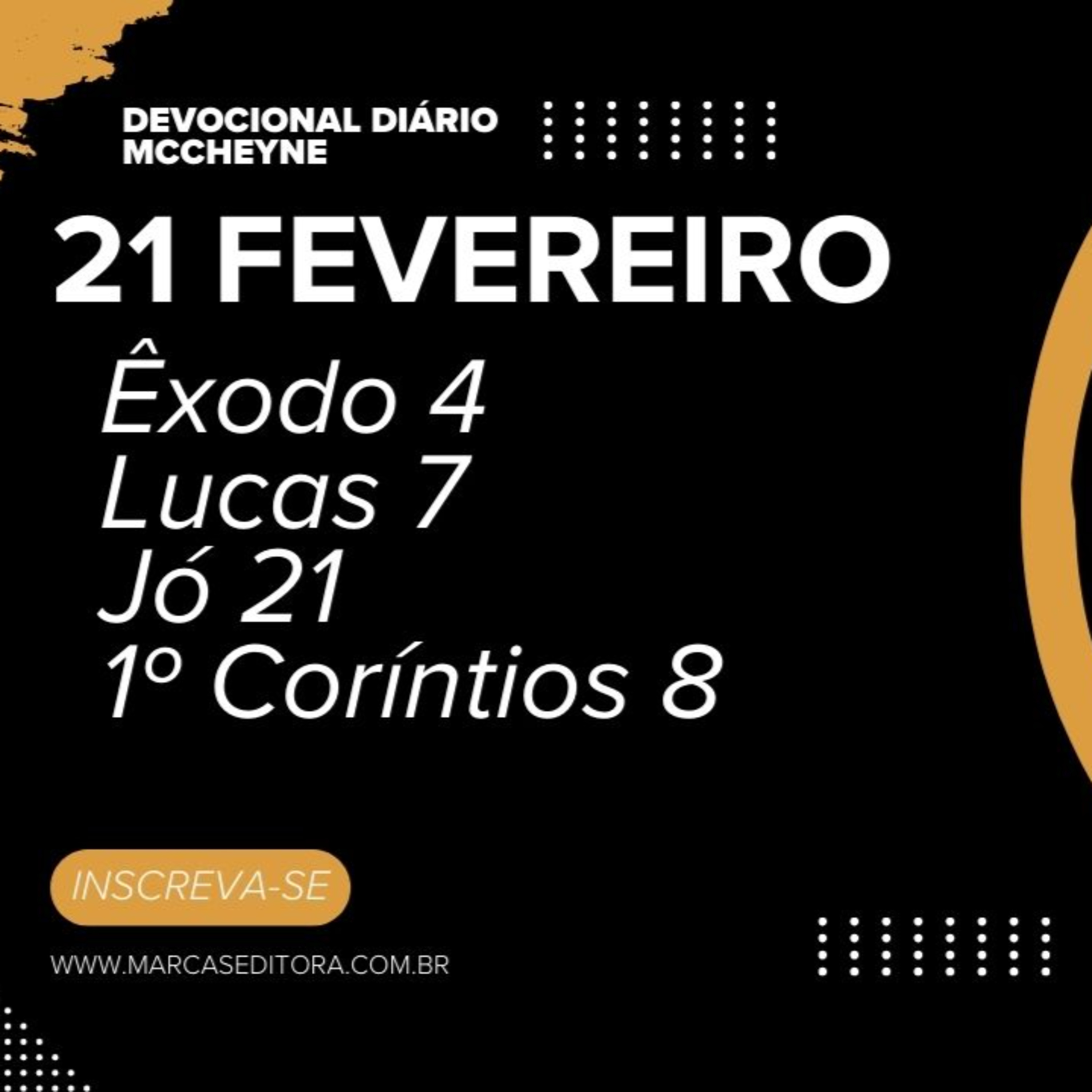21 FEVEREIRO - ÊXODO 4, LUCAS 7, JÓ 21, 1° CORÍNTIOS 8 - episode artwork