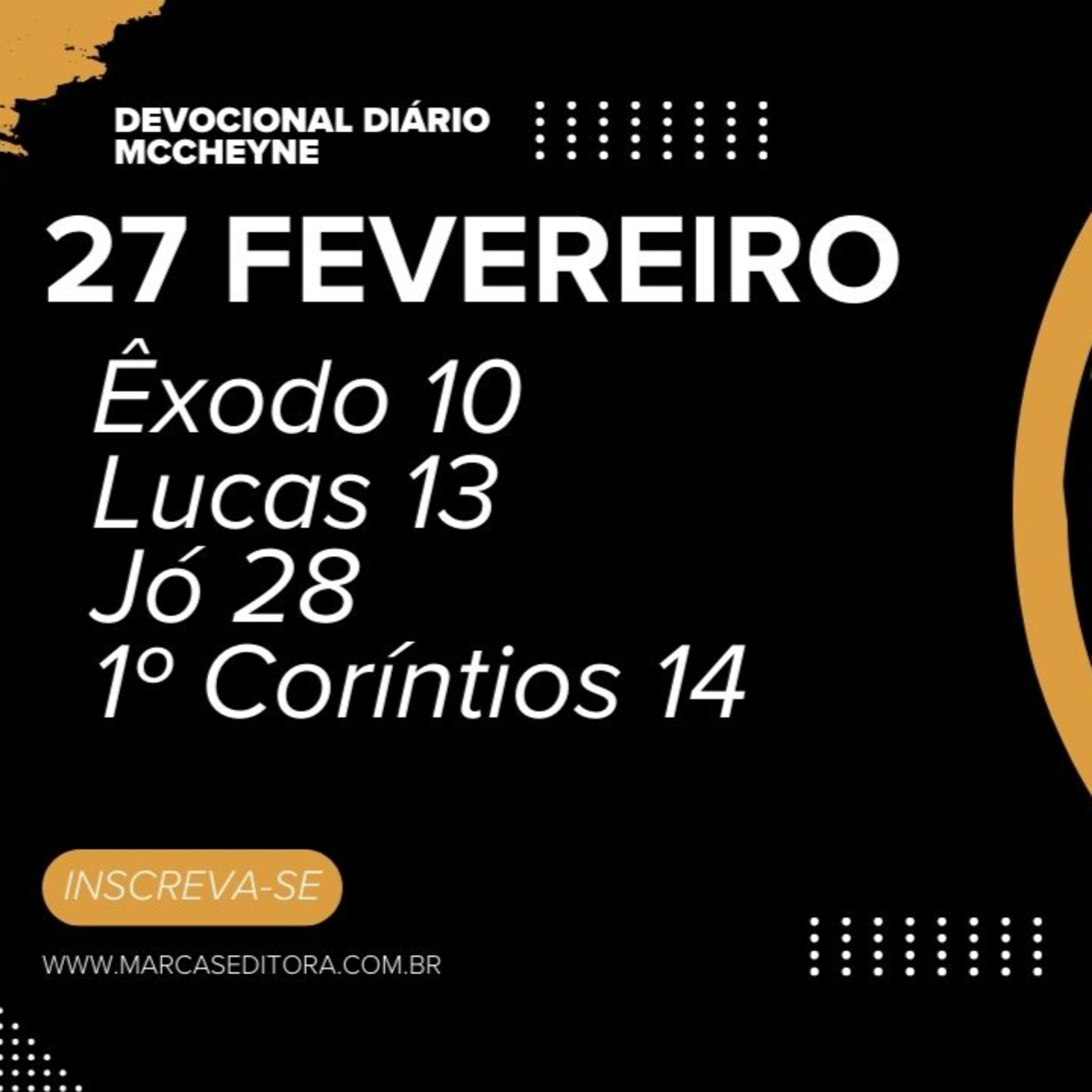 27 FEVEREIRO - ÊXODO 10, LUCAS 13, JÓ 28, 1° CORÍNTIOS 14 episode artwork