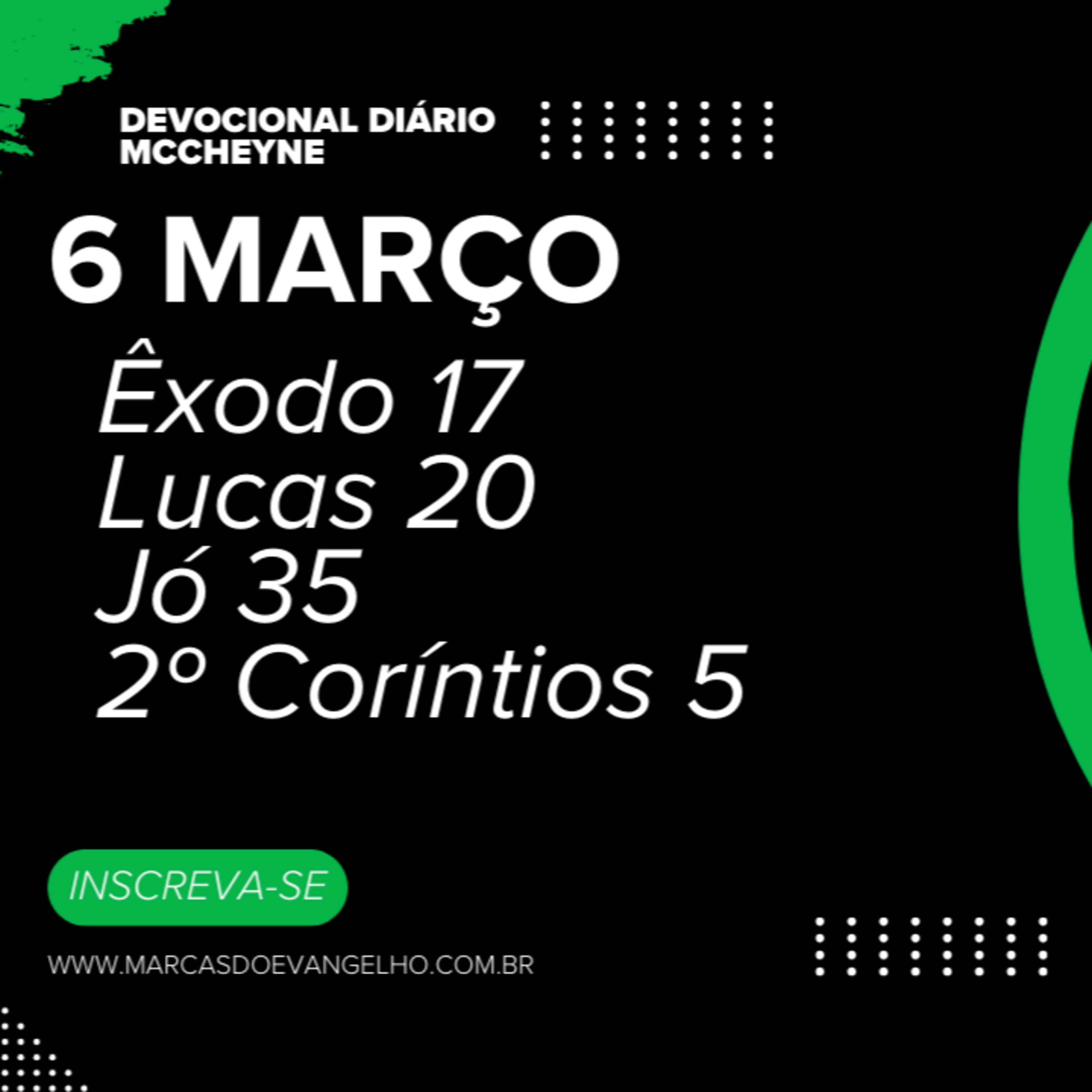 6 MARÇO - ÊXODO 17, LUCAS 20, JÓ 35, 2° CORÍNTIOS 5 episode artwork