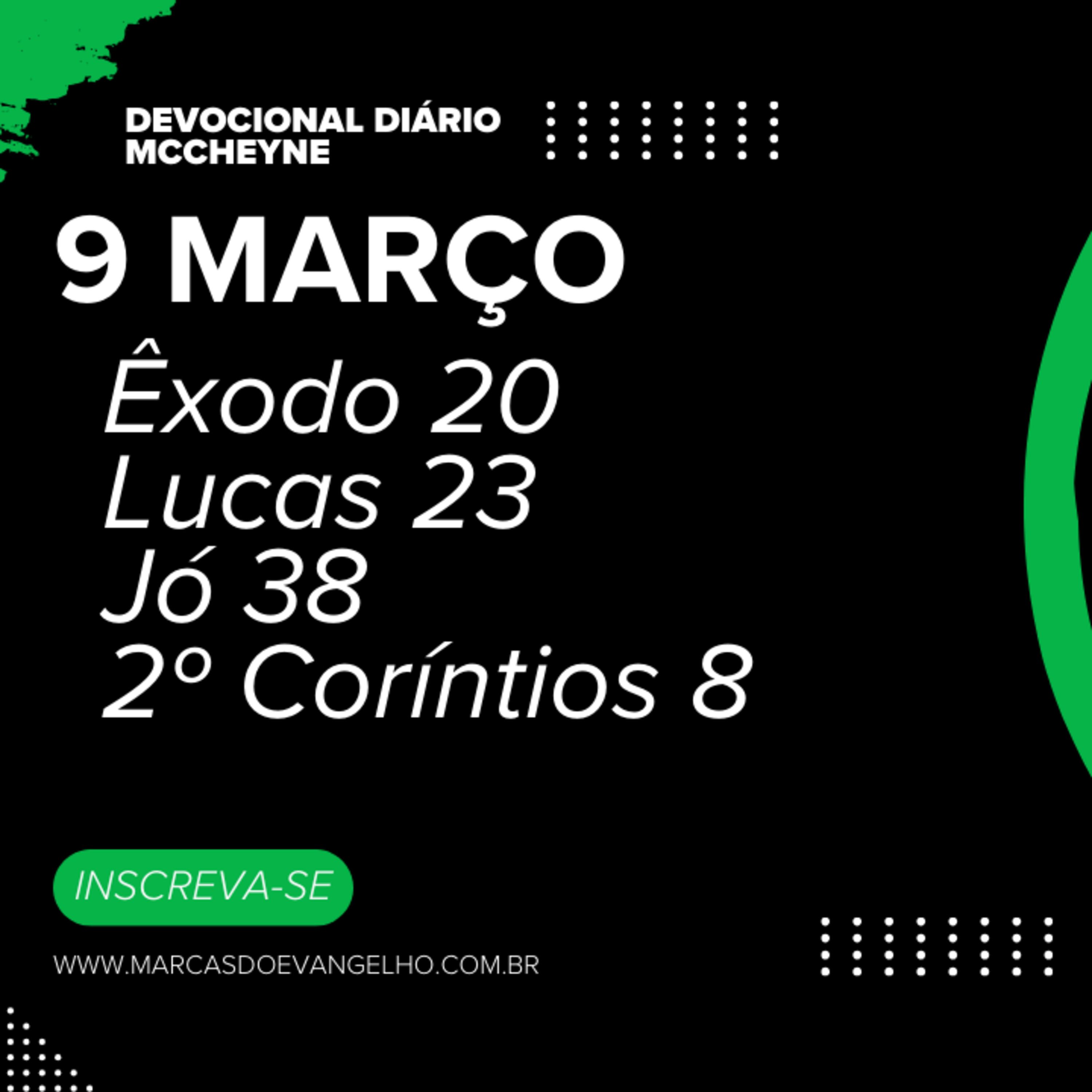 9 MARÇO - ÊXODO 20, LUCAS 23, JÓ 38, 2° CORÍNTIOS 8 episode artwork
