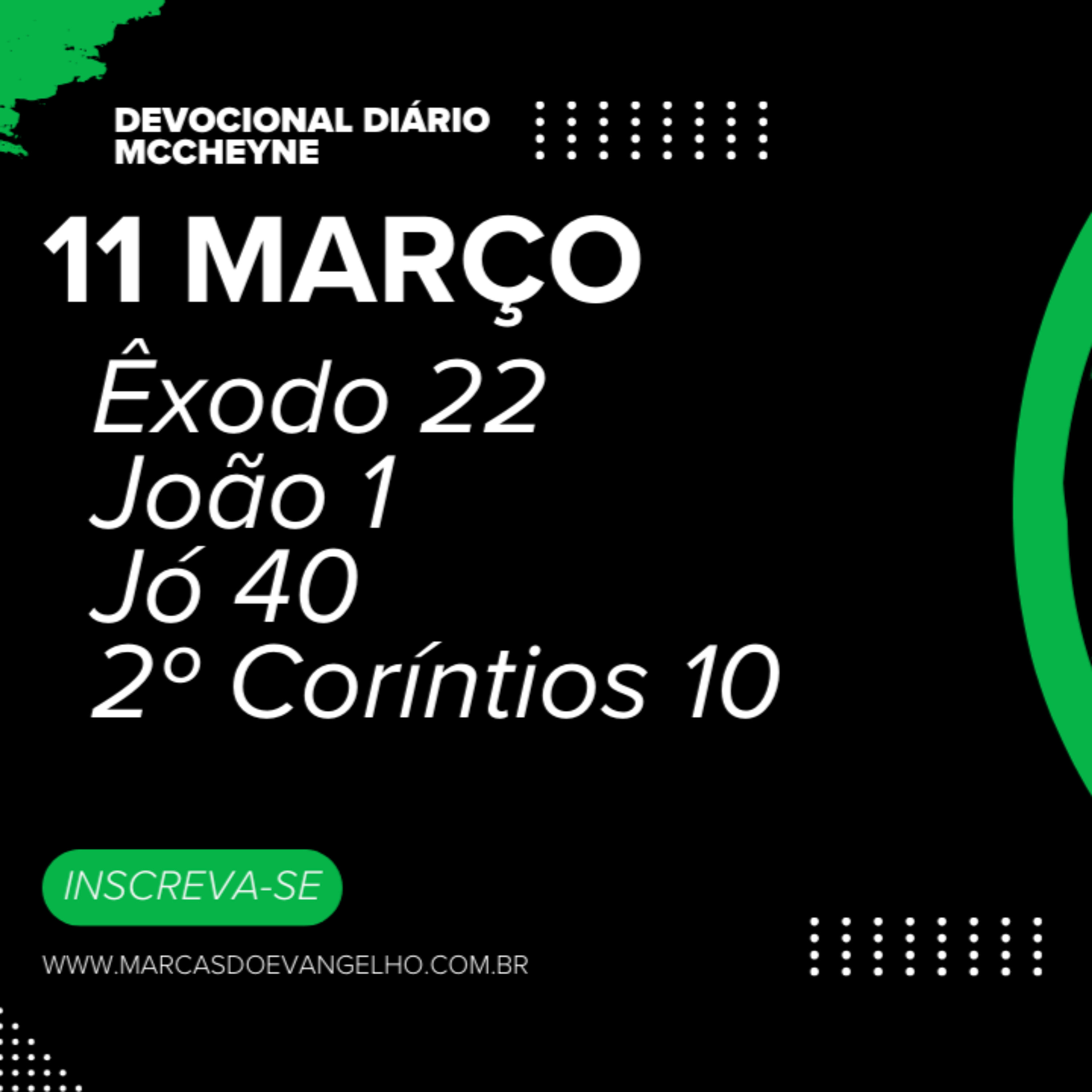 11 MARÇO - ÊXODO 22, JOÃO 1, JÓ 40, 2° CORÍNTIOS 10 episode artwork