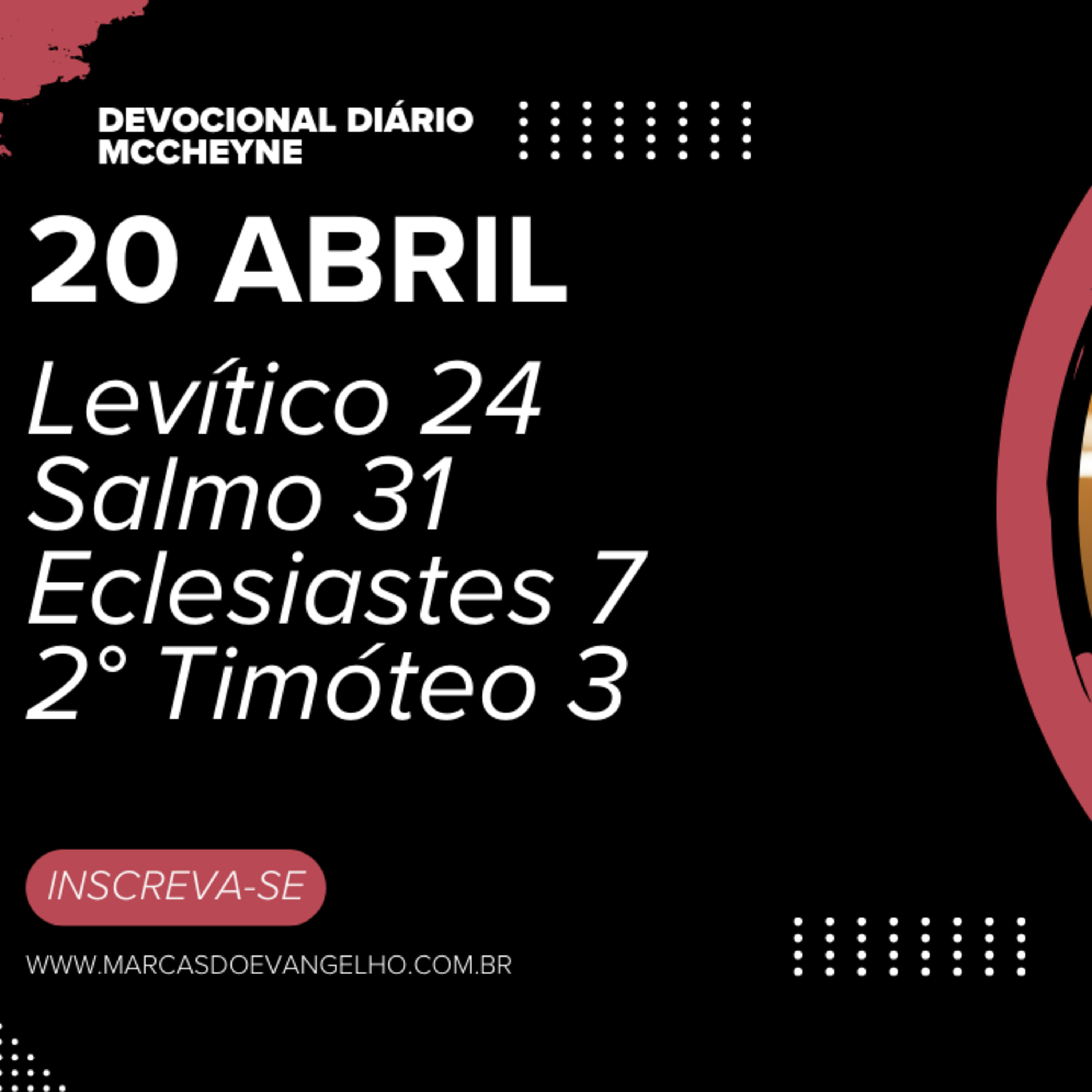 20 ABRIL - Levítico 24, Salmo 31, Eclesiastes 7, 2º Timóteo 3 episode artwork