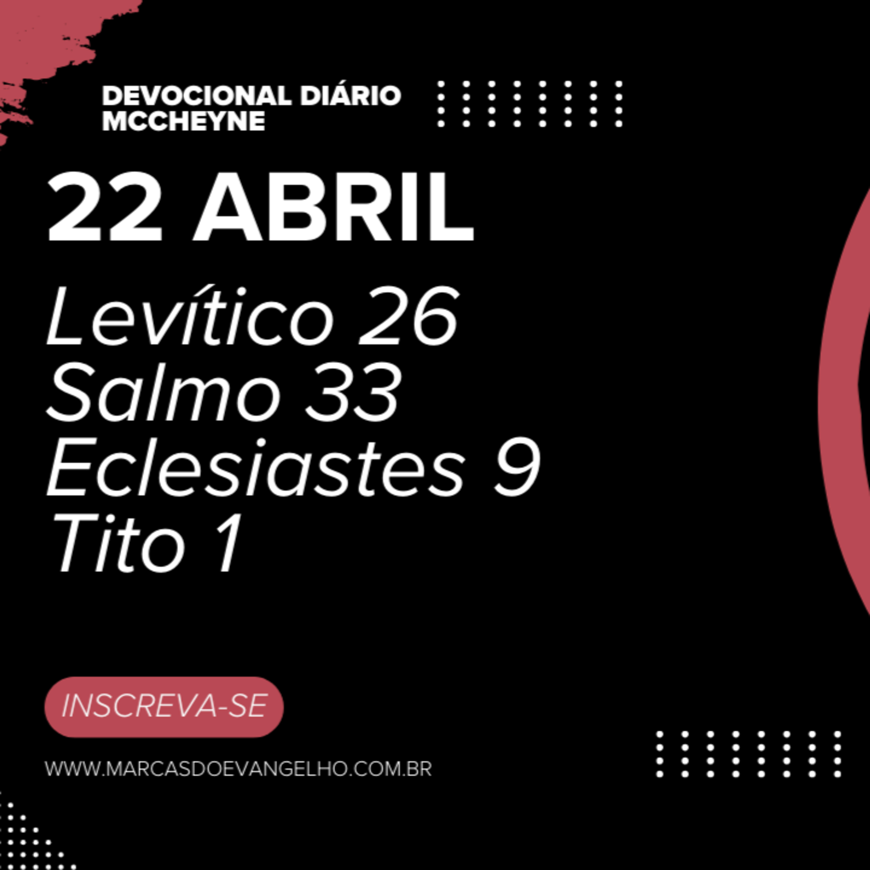 22 ABRIL - Levítico 26, Salmo 33, Eclesiastes 9, Tito 1 episode artwork
