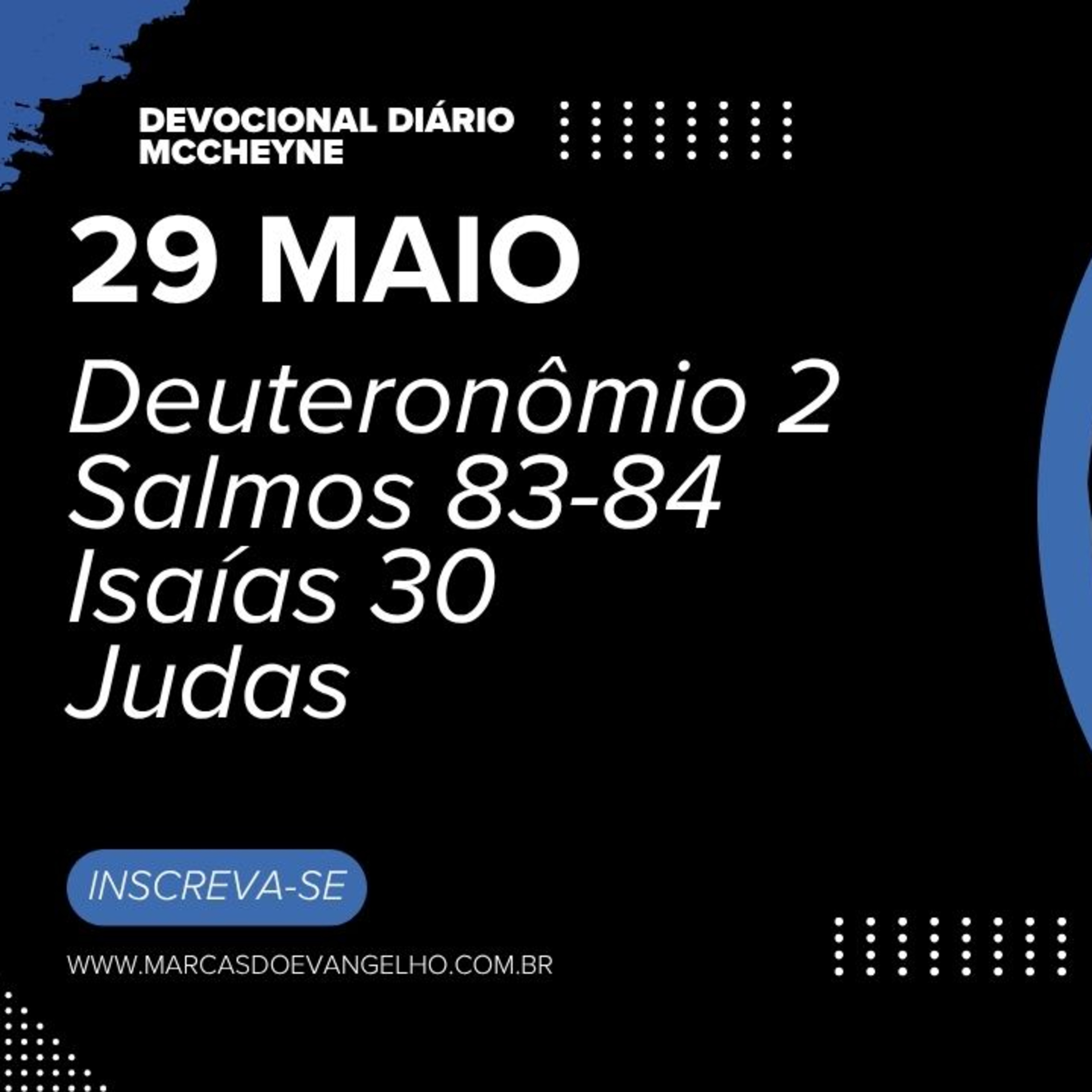 29 MAIO - Deuteronômio 2, Salmo 83-84, Isaías 30, Judas episode artwork