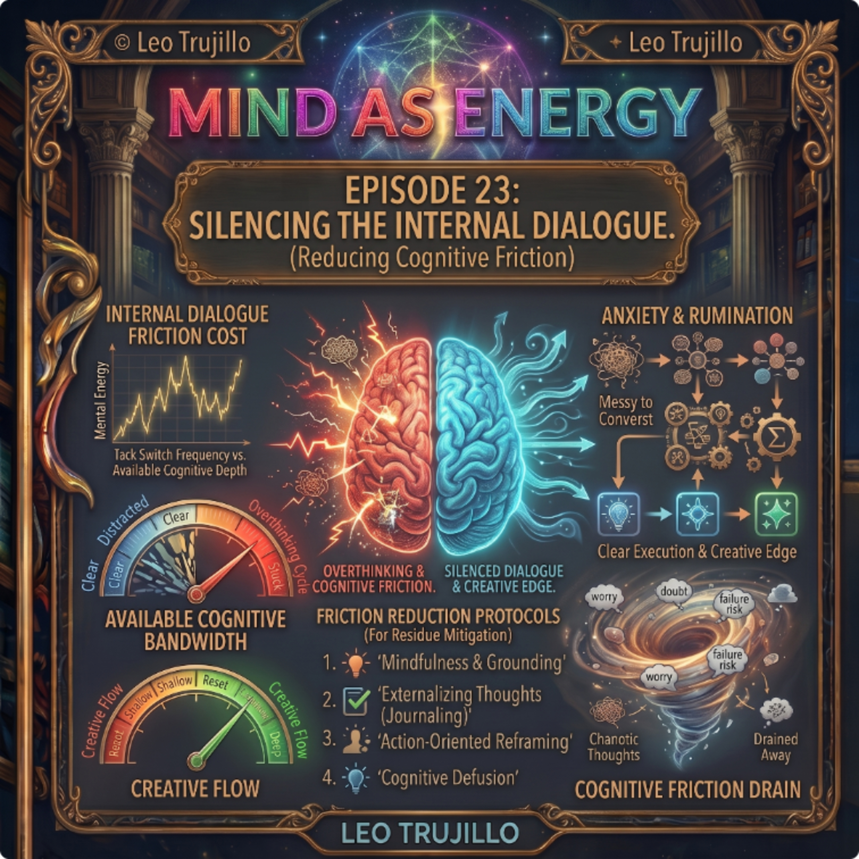 Mind As Strategy: E23-Silencing the Internal Dialogue.
Reducing Cognitive Friction. episode artwork