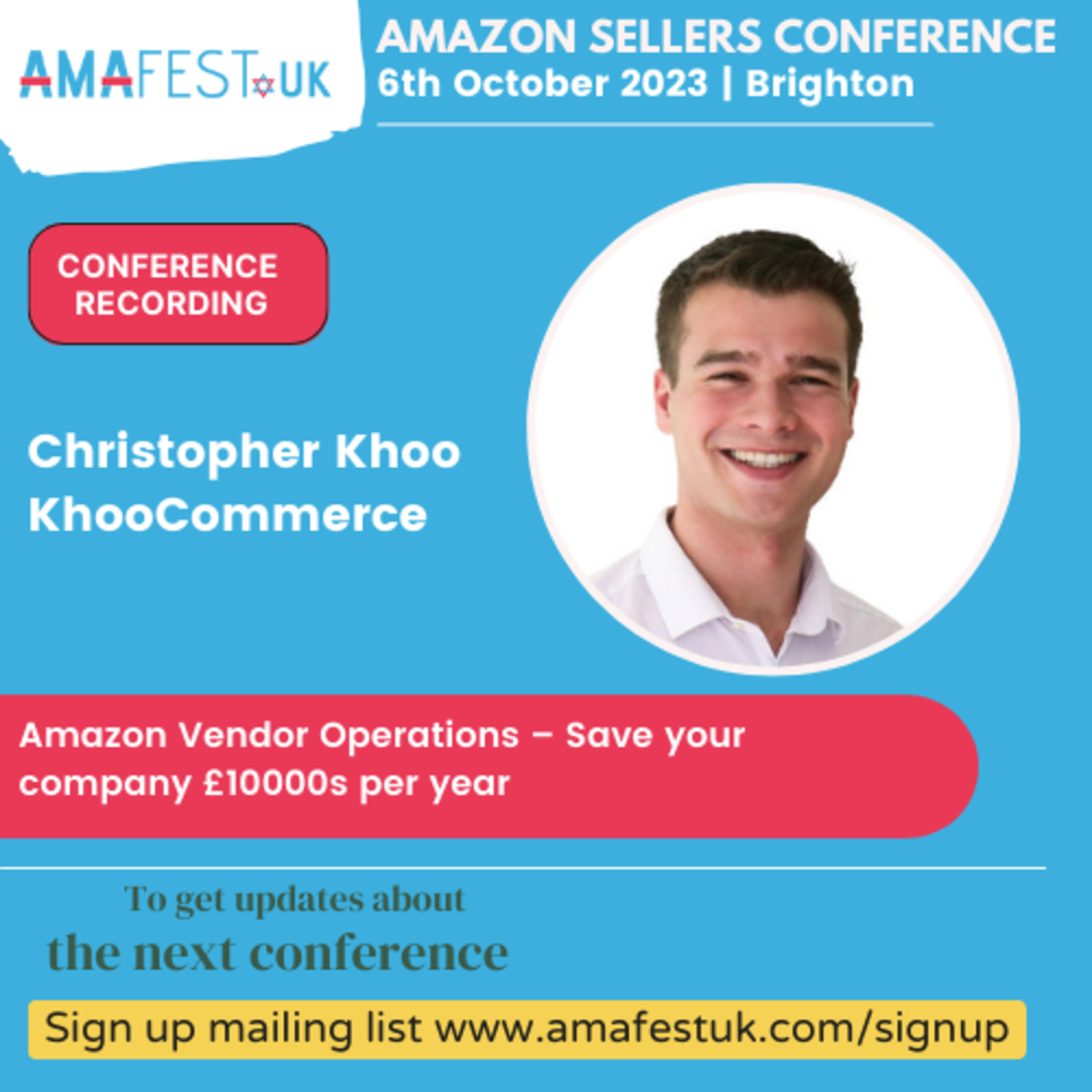 #AmafestUK - Amazon Vendor Operations – Save your company £10000s per year episode artwork