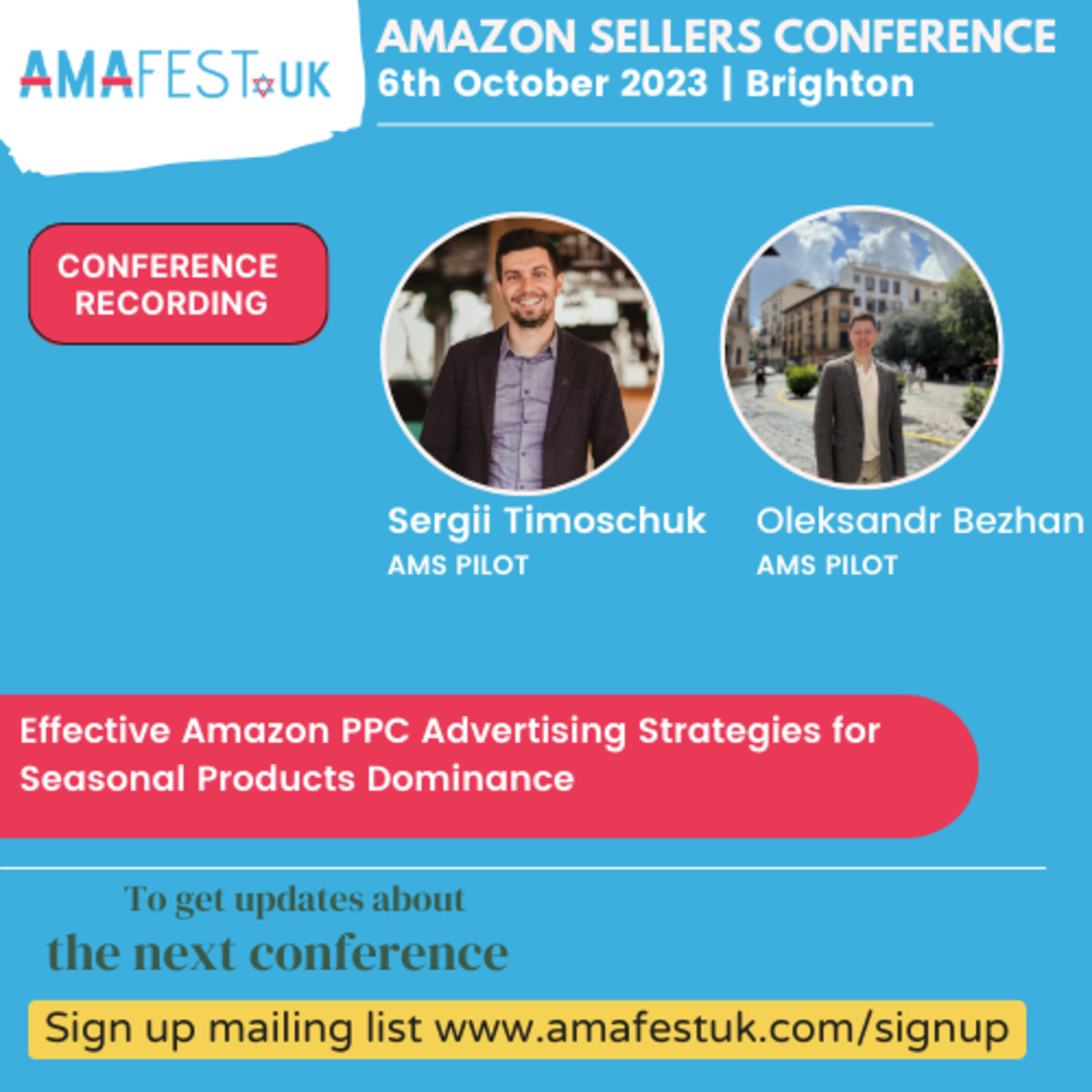 #AmafestUK - Effective Amazon PPC Advertising Strategies for Seasonal Products Dominance episode artwork