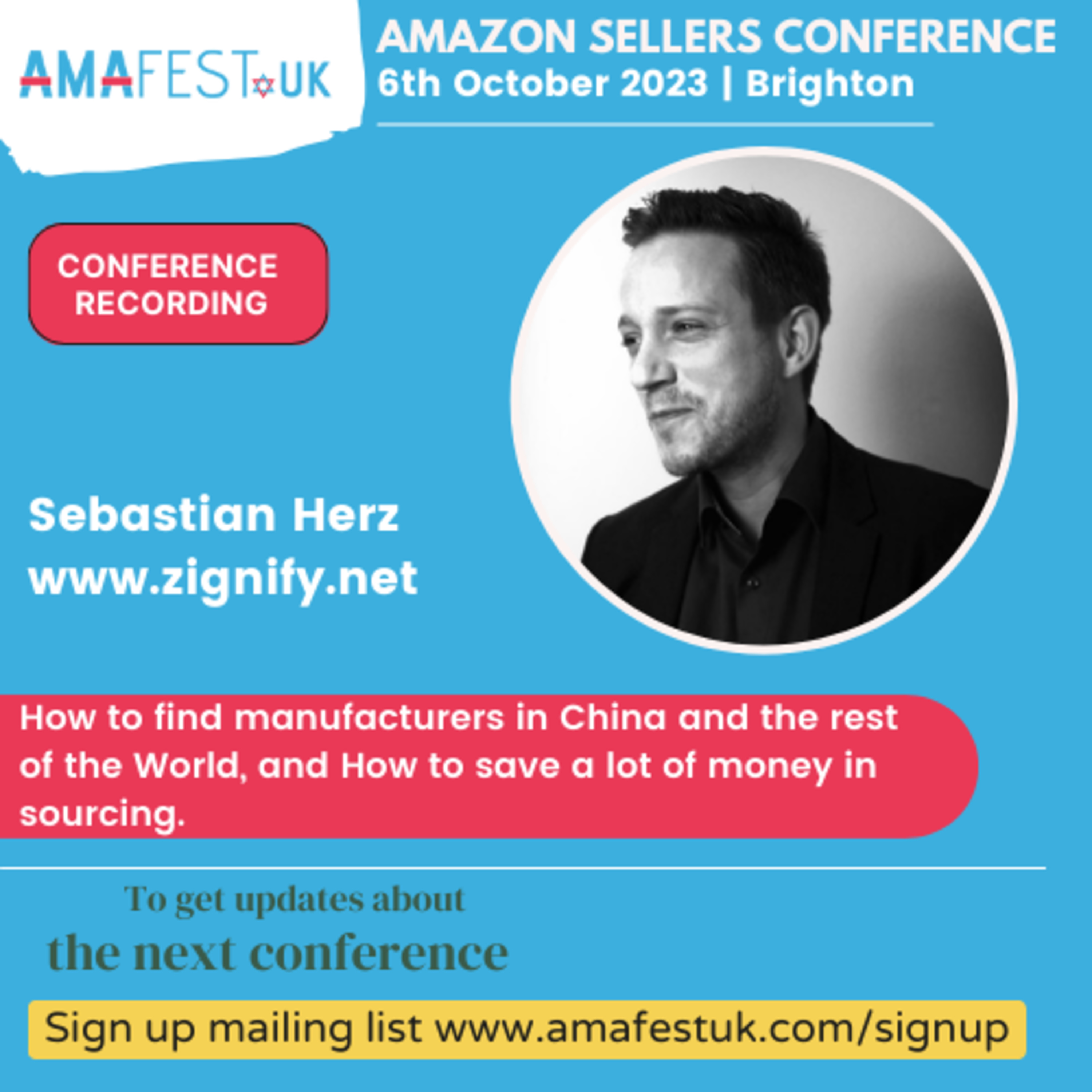 #AmafestUK - How to find manufacturers in China and the rest of the World, and How to save a lot of money in sourcing. episode artwork