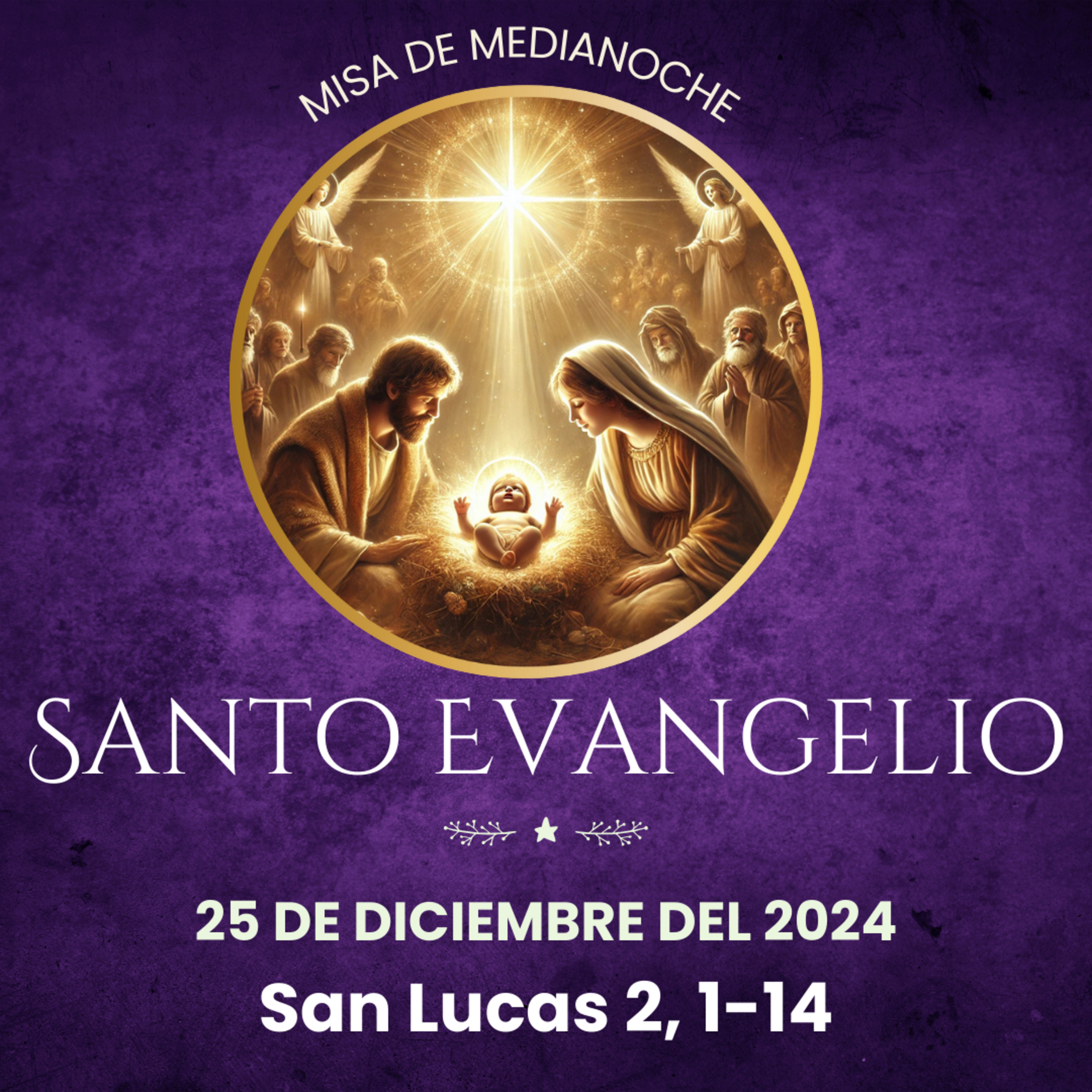 Evangelio del 25 de diciembre del 2024 según Lucas 2, 1-14 -MISA MEDIANOCHE episode artwork