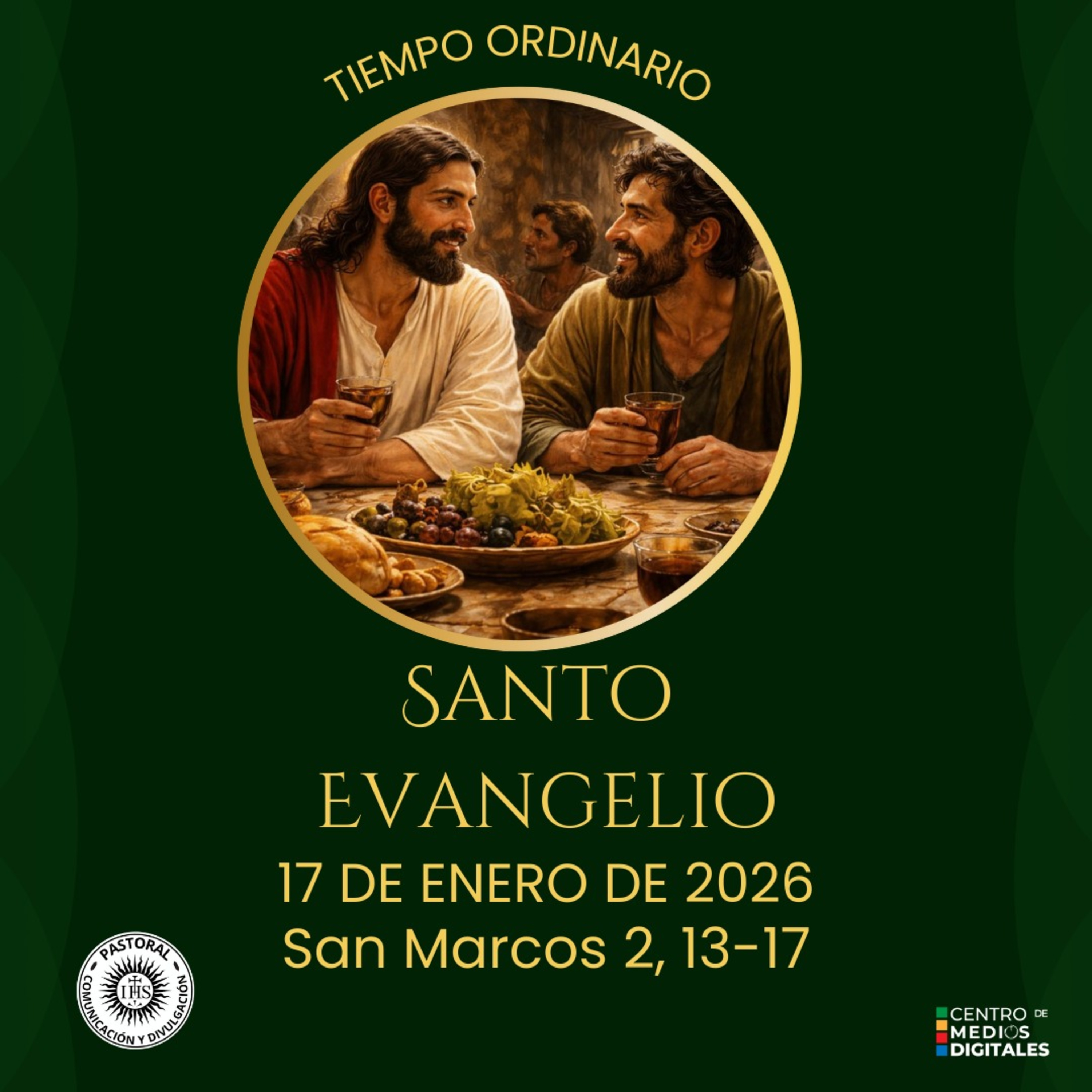  Evangelio del 17 de enero del 2026 según san Marcos 2, 13-17 episode artwork