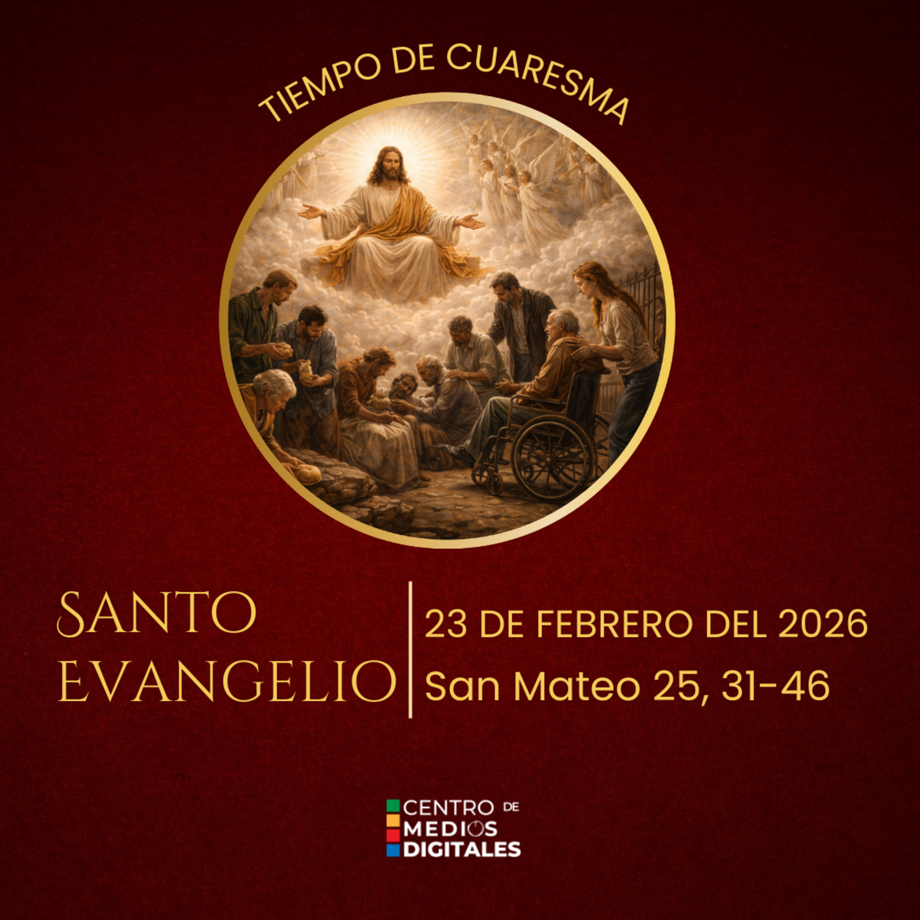 Evangelio del 23 de febrero del 2026 según san Mateo 25, 31-46 episode artwork
