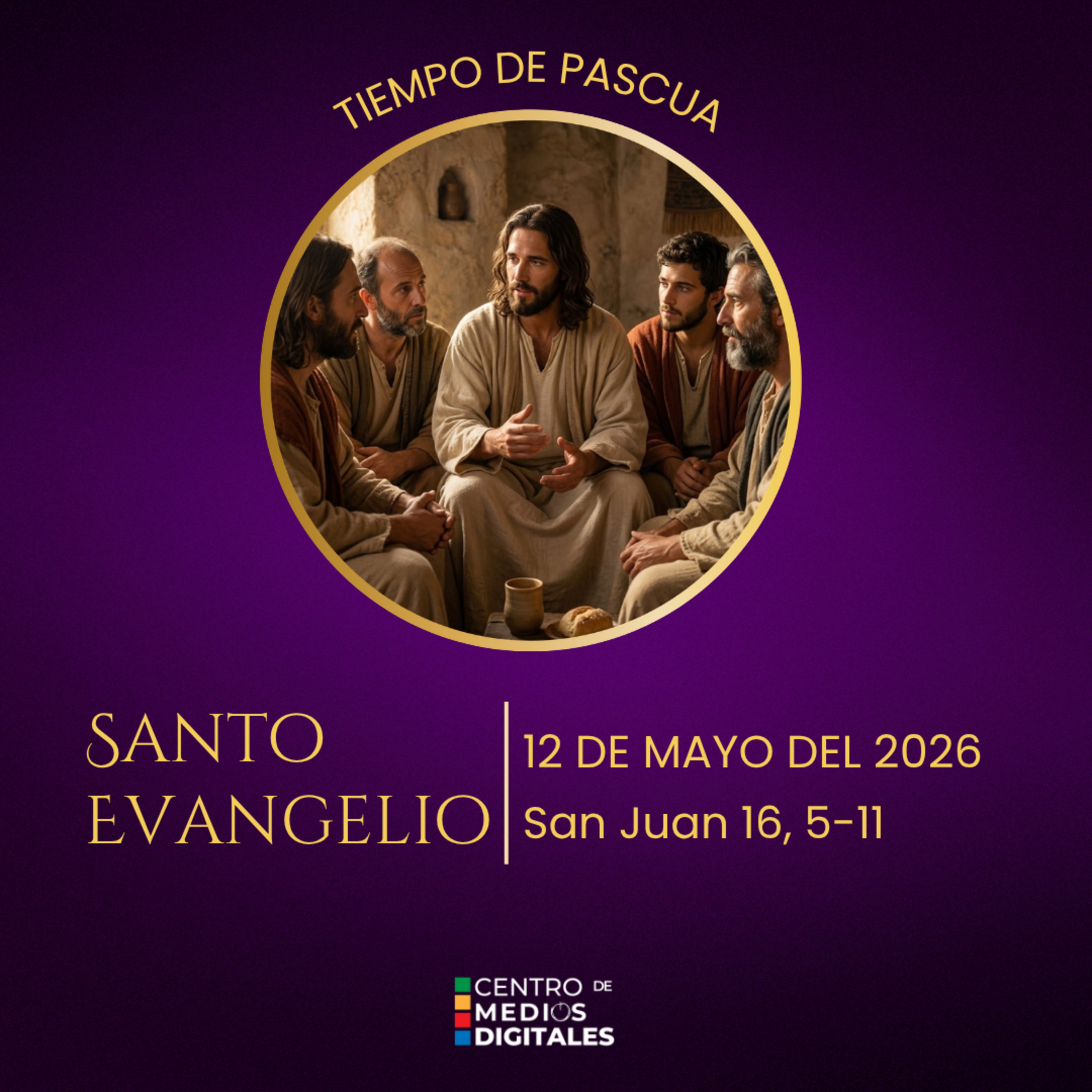 Evangelio del 12 de mayo del 2026 según san Juan 16, 5-11 episode artwork