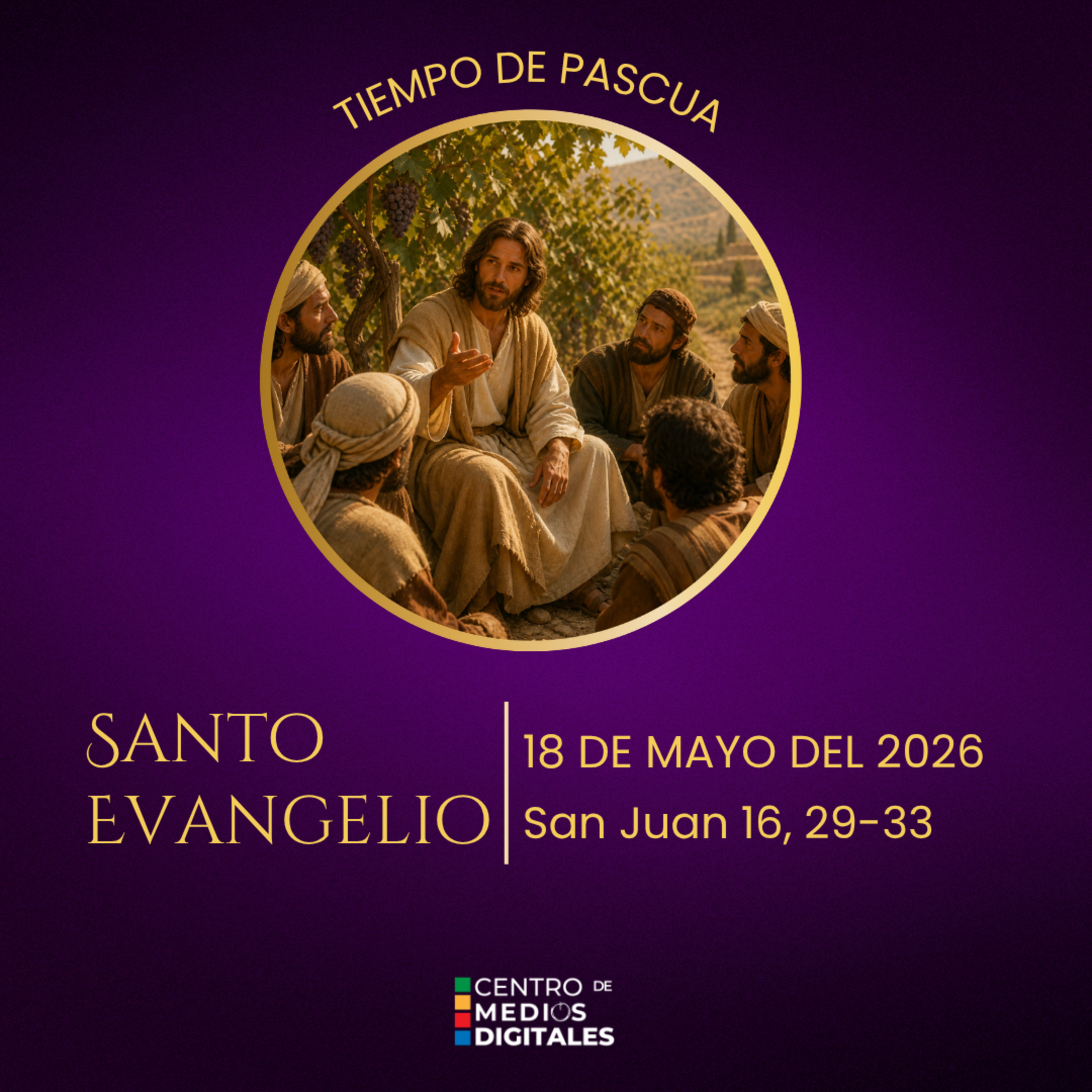Evangelio del 18 de mayo del 2026 según san Juan 16, 29-33 episode artwork
