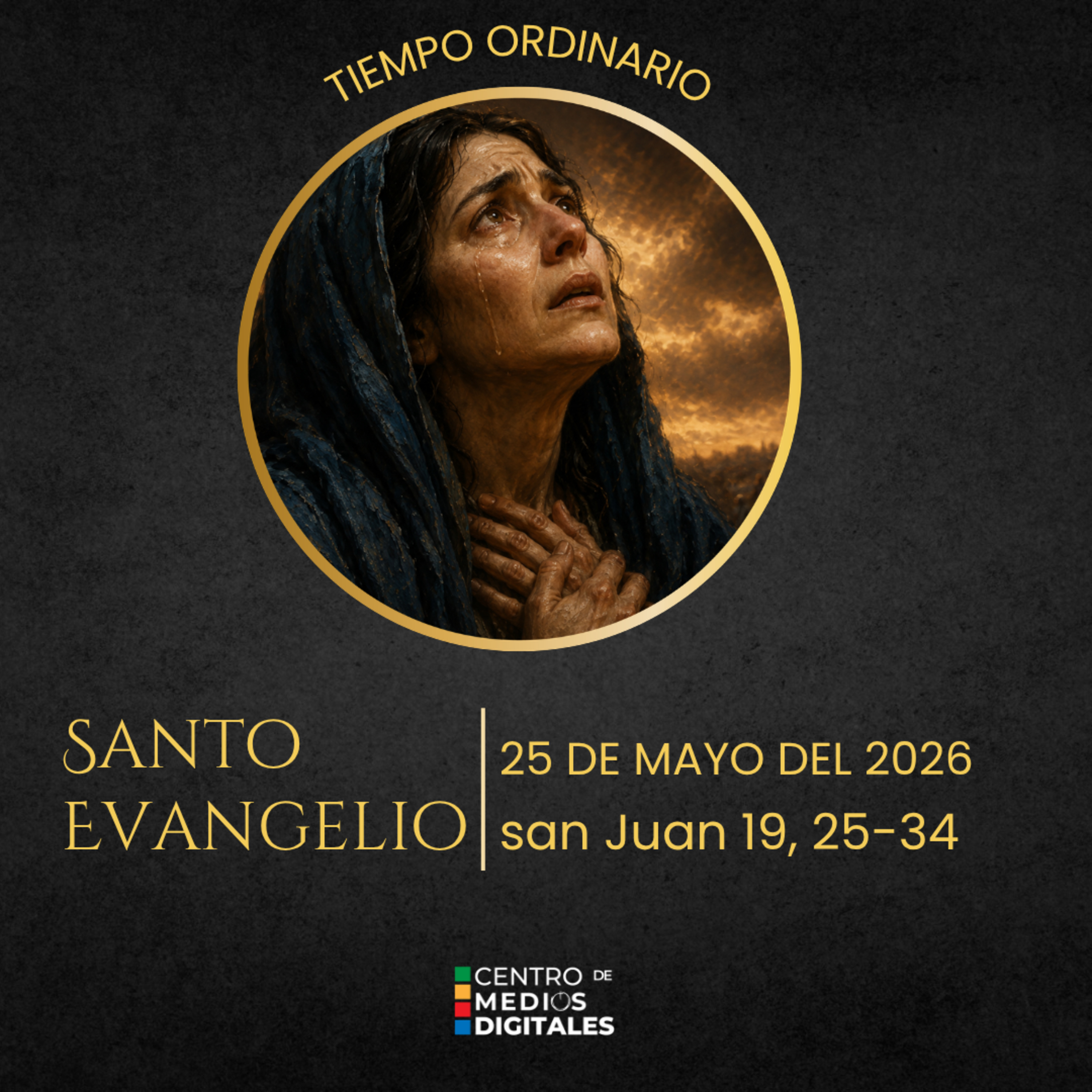 Evangelio del 25 de mayo del 2026 según san Juan 19, 25-34 episode artwork