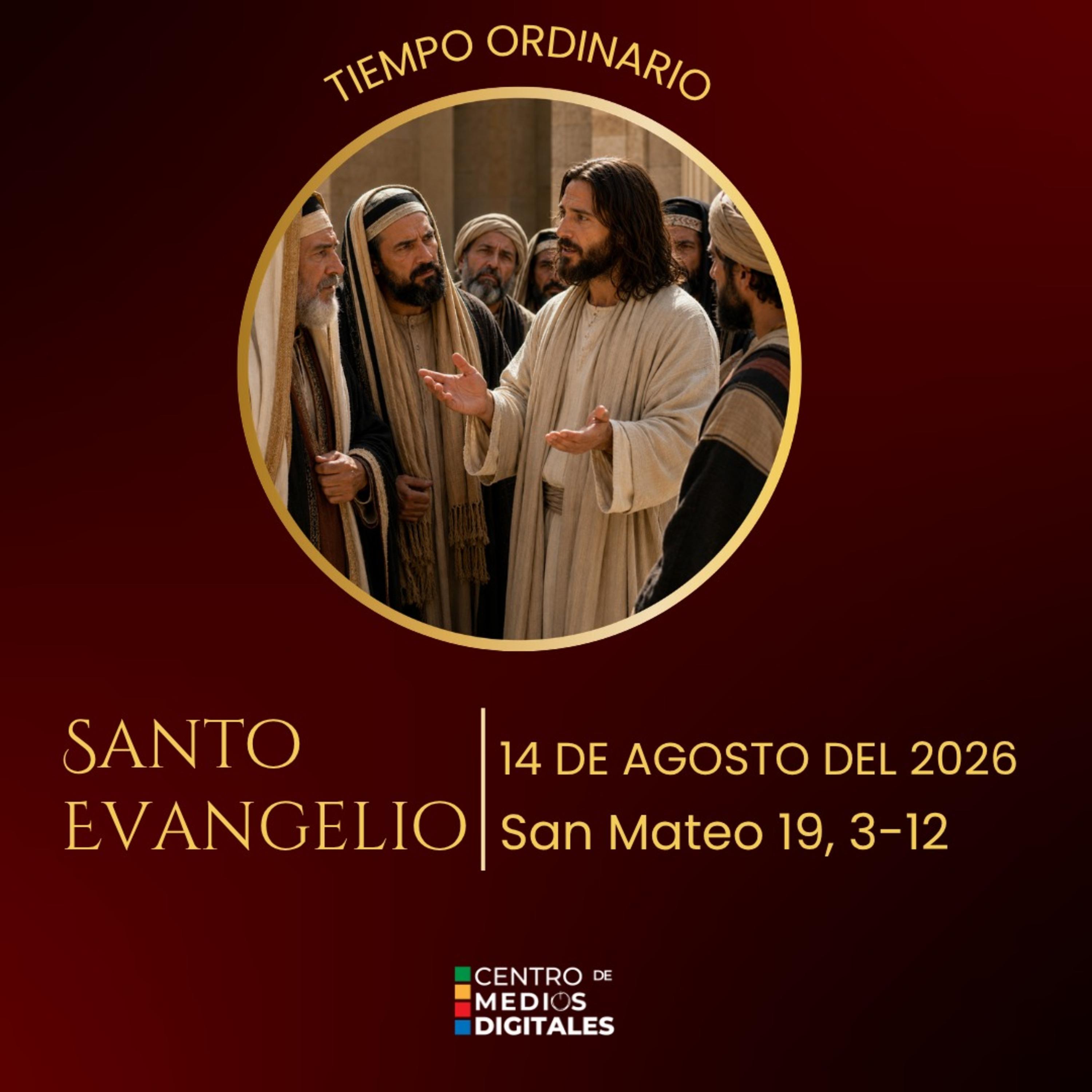 Evangelio del 14 de agosto del 2026 según san Mateo, 19, 3 - 12 episode artwork