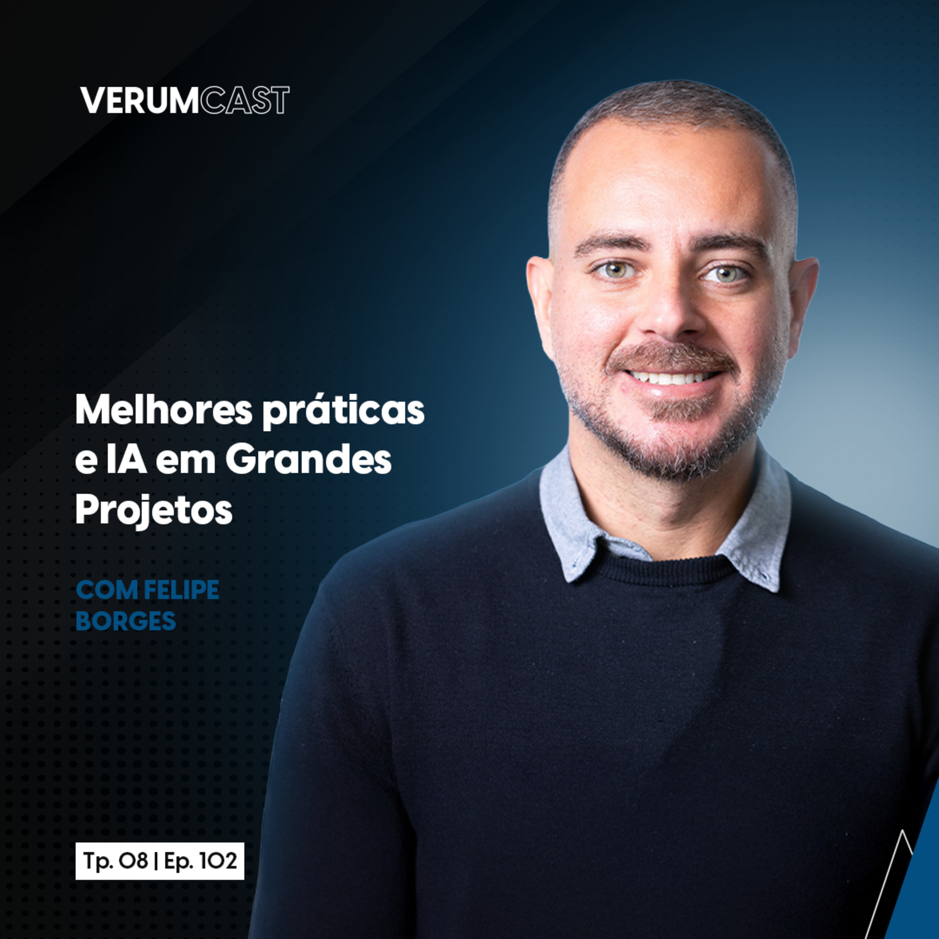 #102 - Melhores práticas e IA em Grandes Projetos com Felipe Borges episode artwork