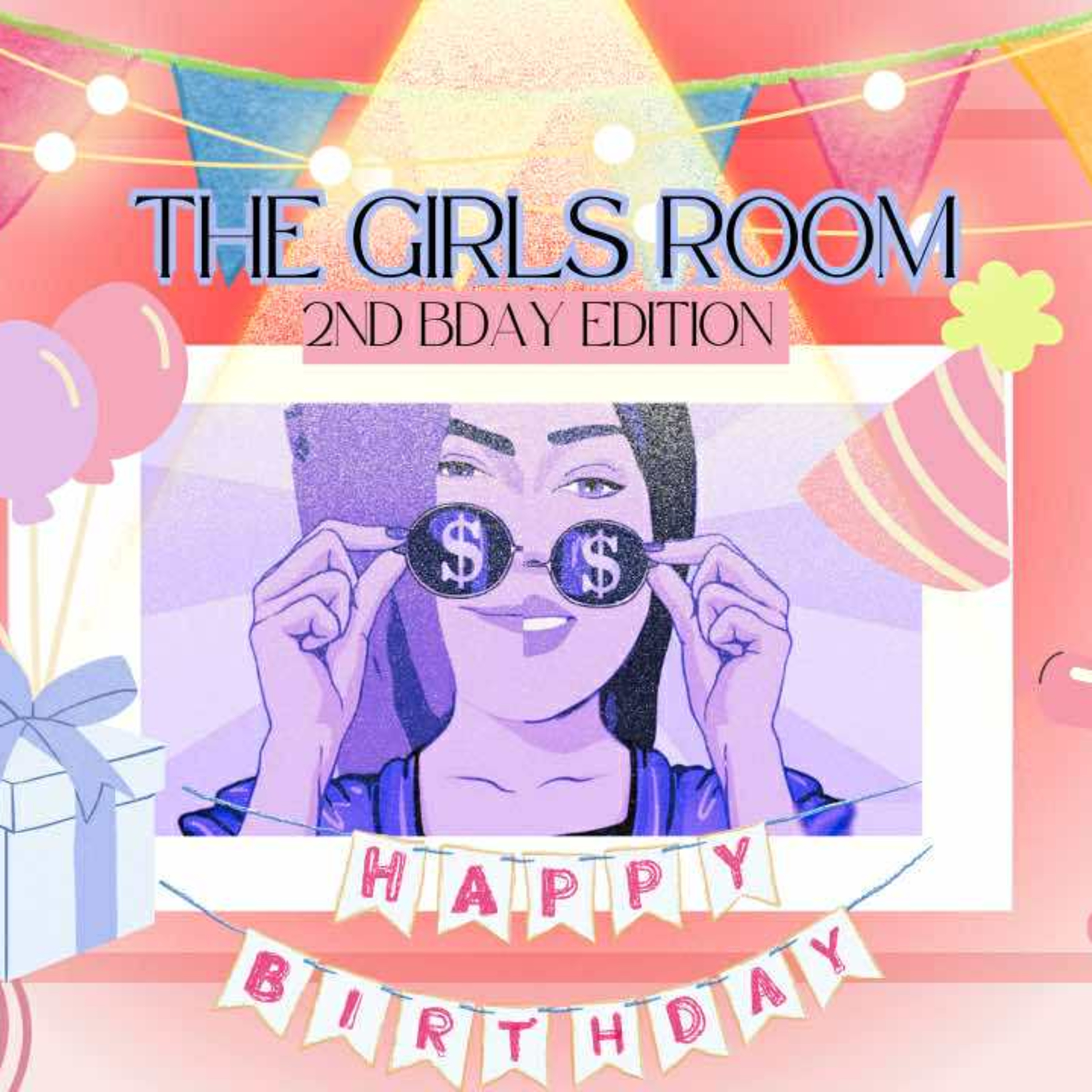 Girl's Room Podcast 2nd BIrthday Edition episode artwork