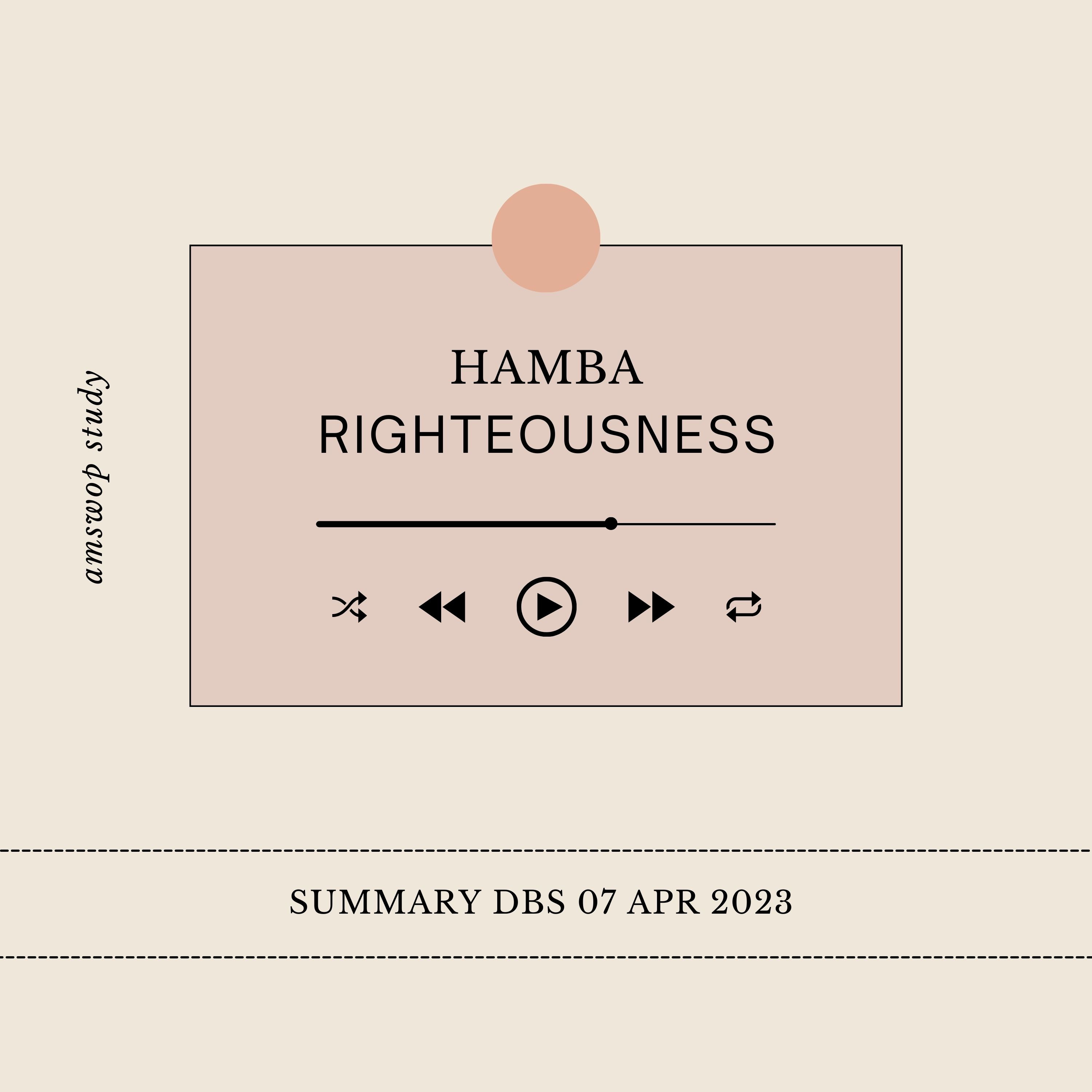 Summary Class 24 - Hamba Righteousness episode artwork