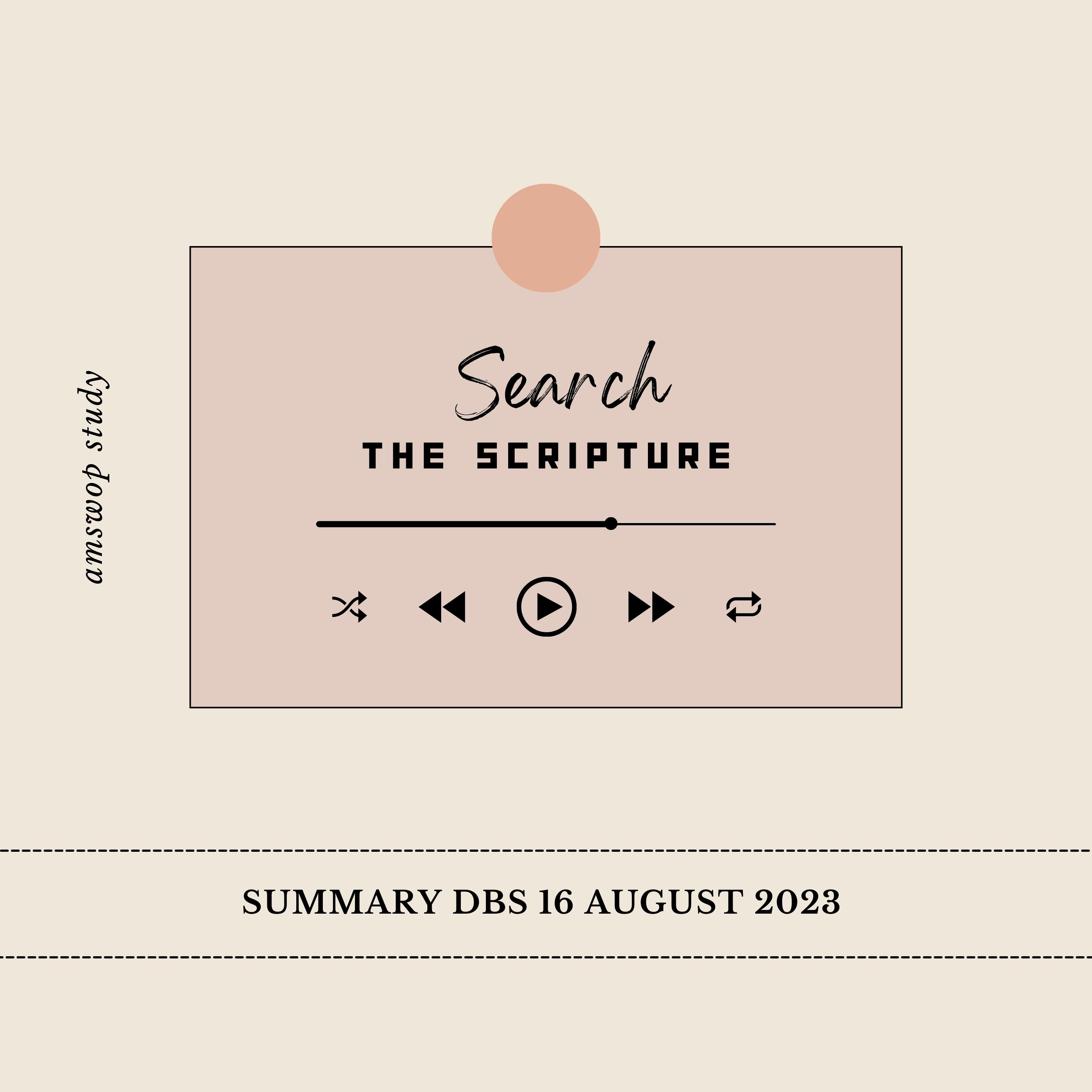 Summary Class : Search The Scripture [160823] episode artwork