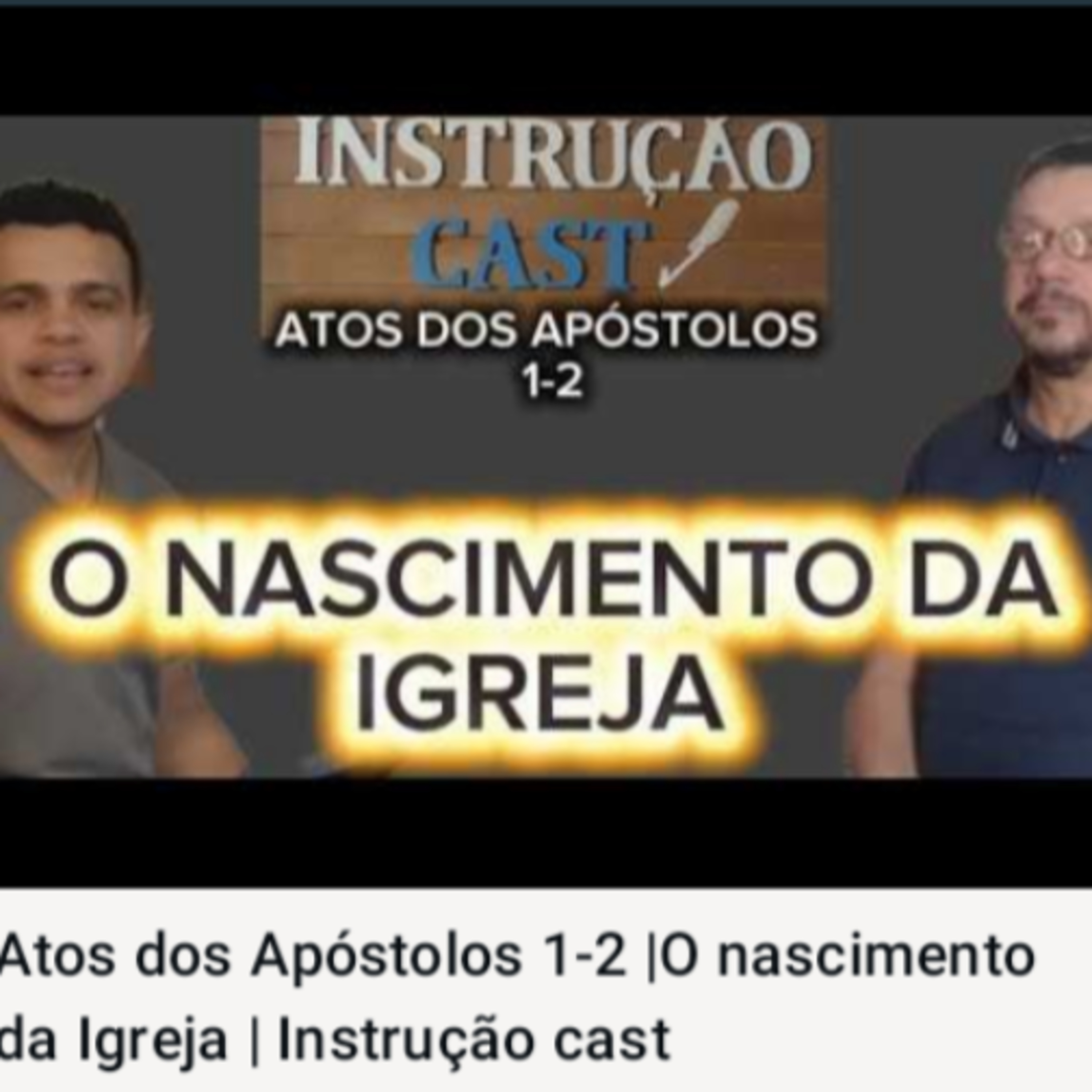 Instrução Cast- Com Roberto Silva