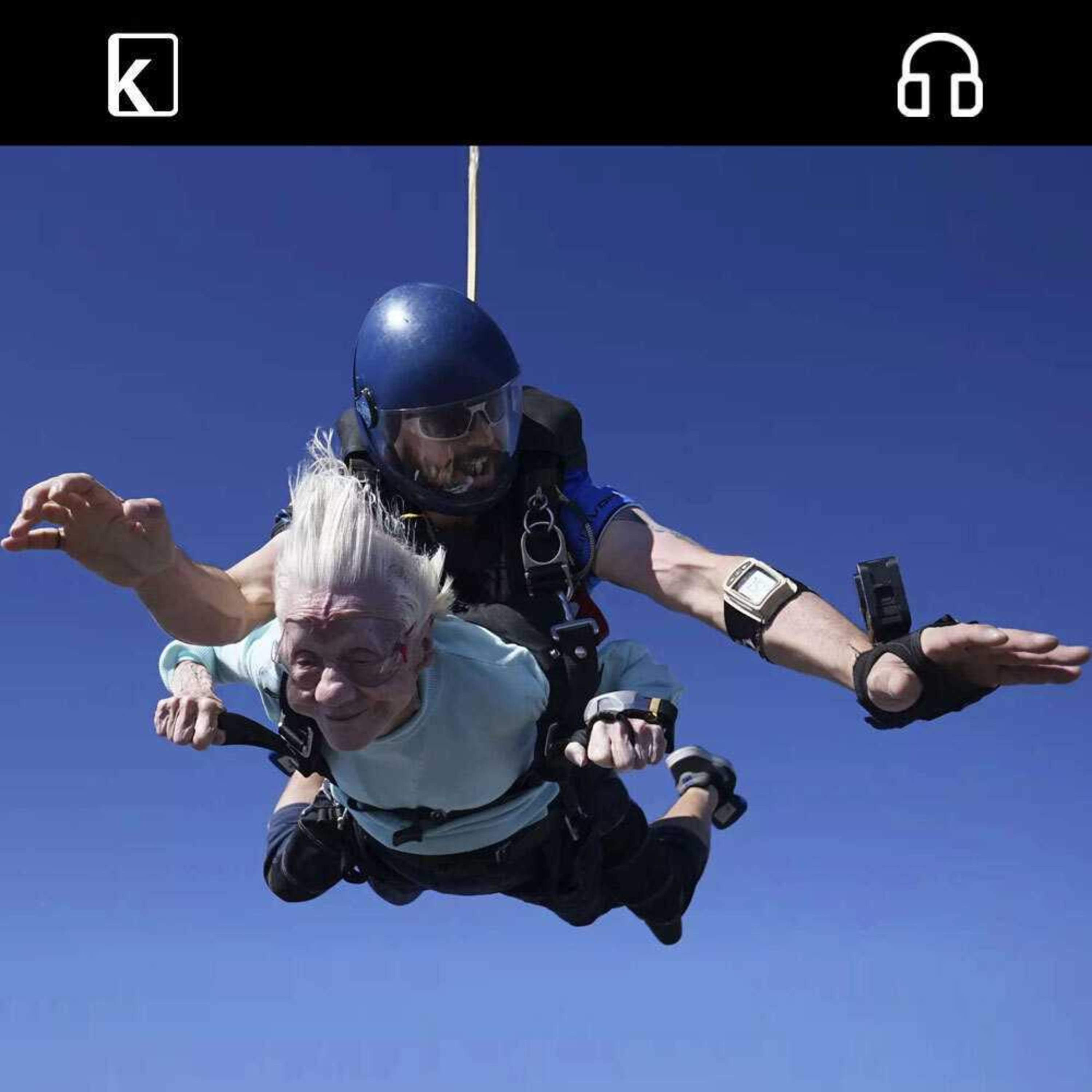 104 year old sky dives & breaks records; passes away in sleep days later