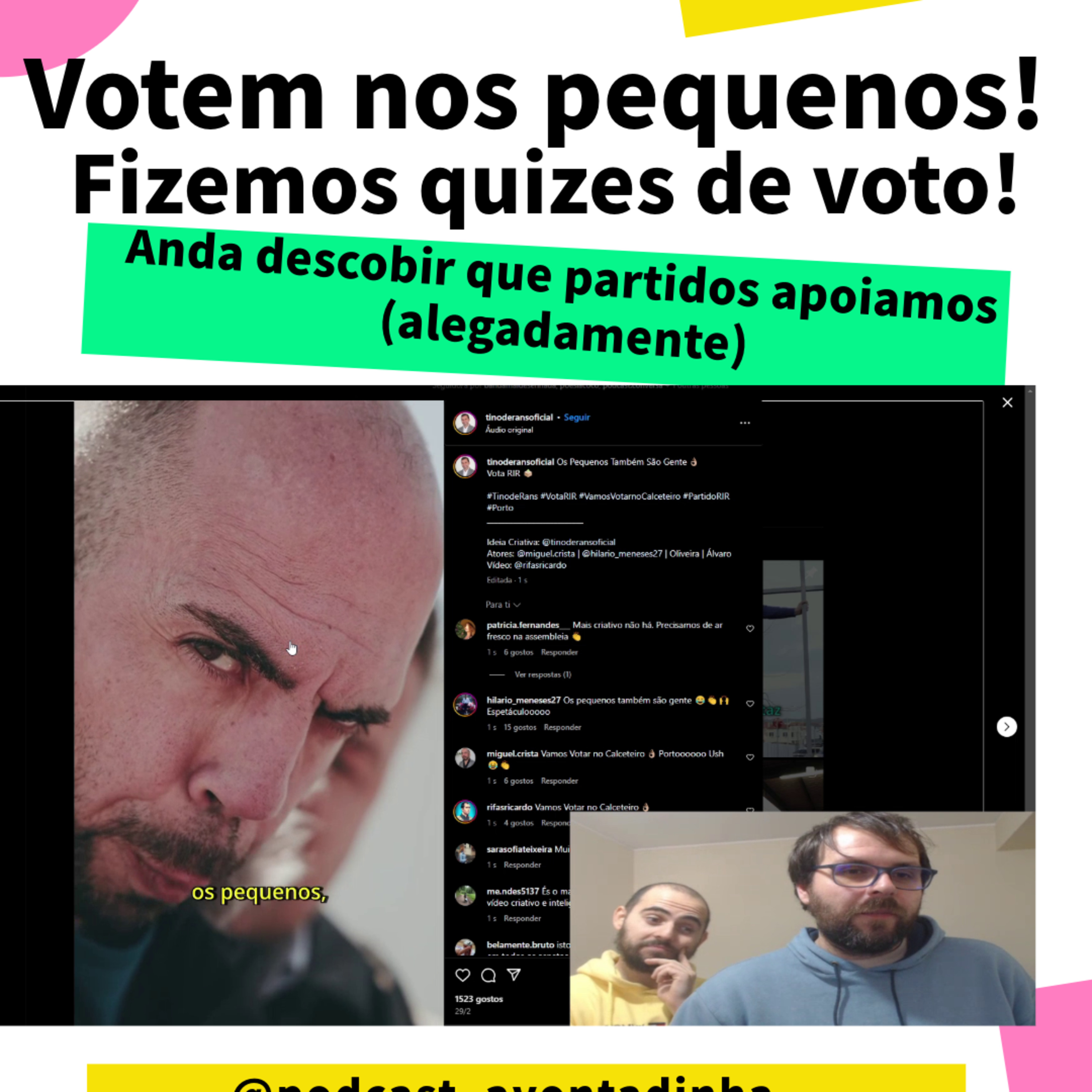 Vota nos pequenos! E ainda fazemos quizes políticos!  episode artwork