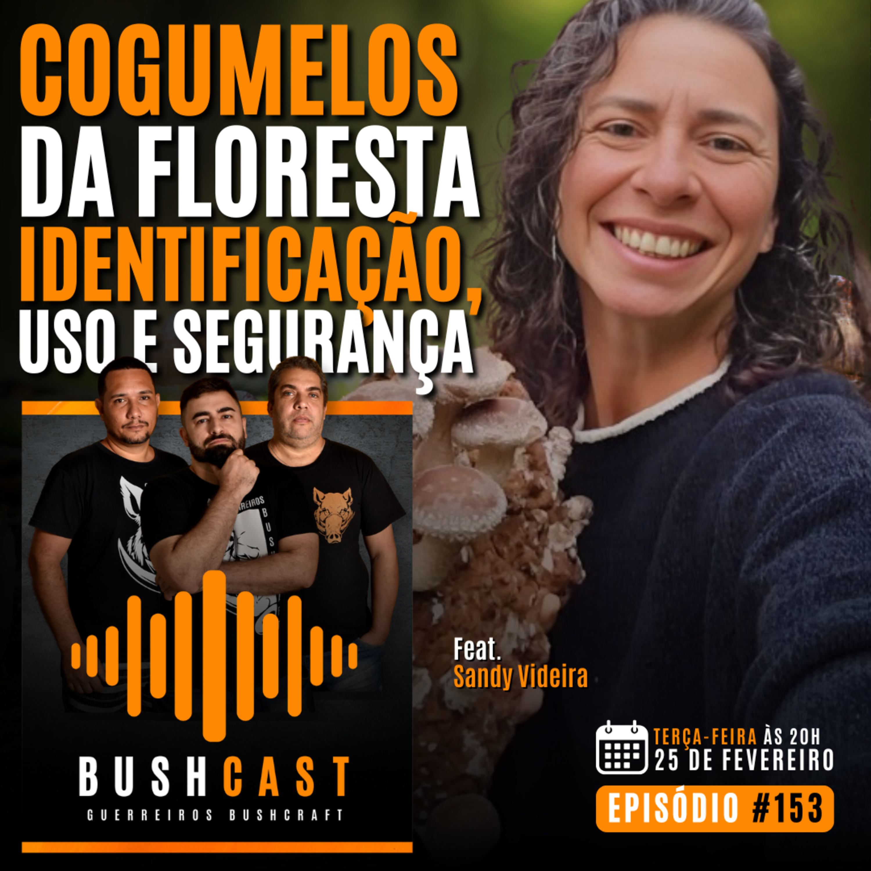 BUSHCAST #153 - COGUMELOS DA FLORESTA - IDENTIFICAÇÃO, USO E SEGURANÇA - Feat. Sandy Videira