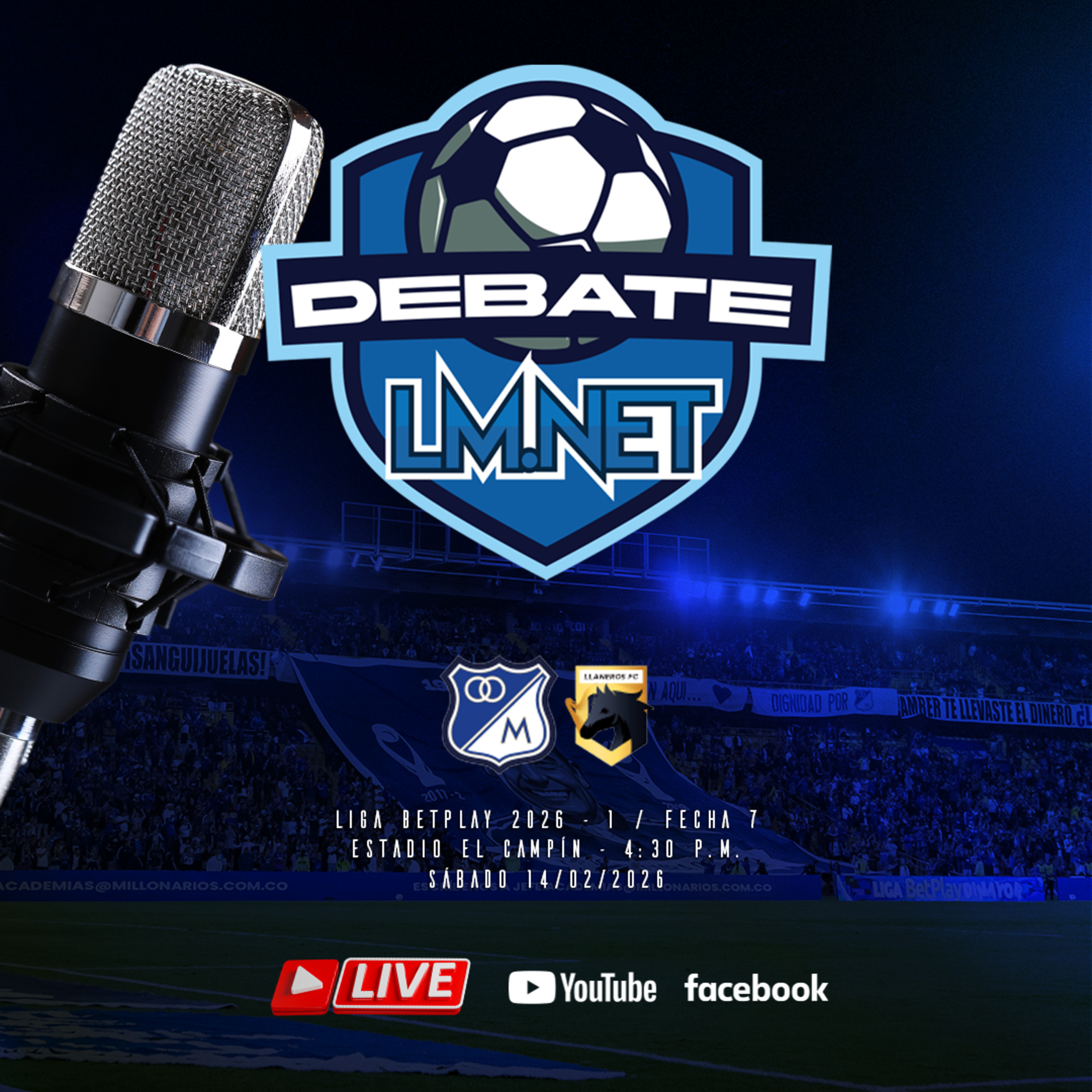 El Debate !!! Millonarios 2 Llaneros 1. Se nota la mano de Bustos. Preocupació por las lesiones de los delanteros.  episode artwork