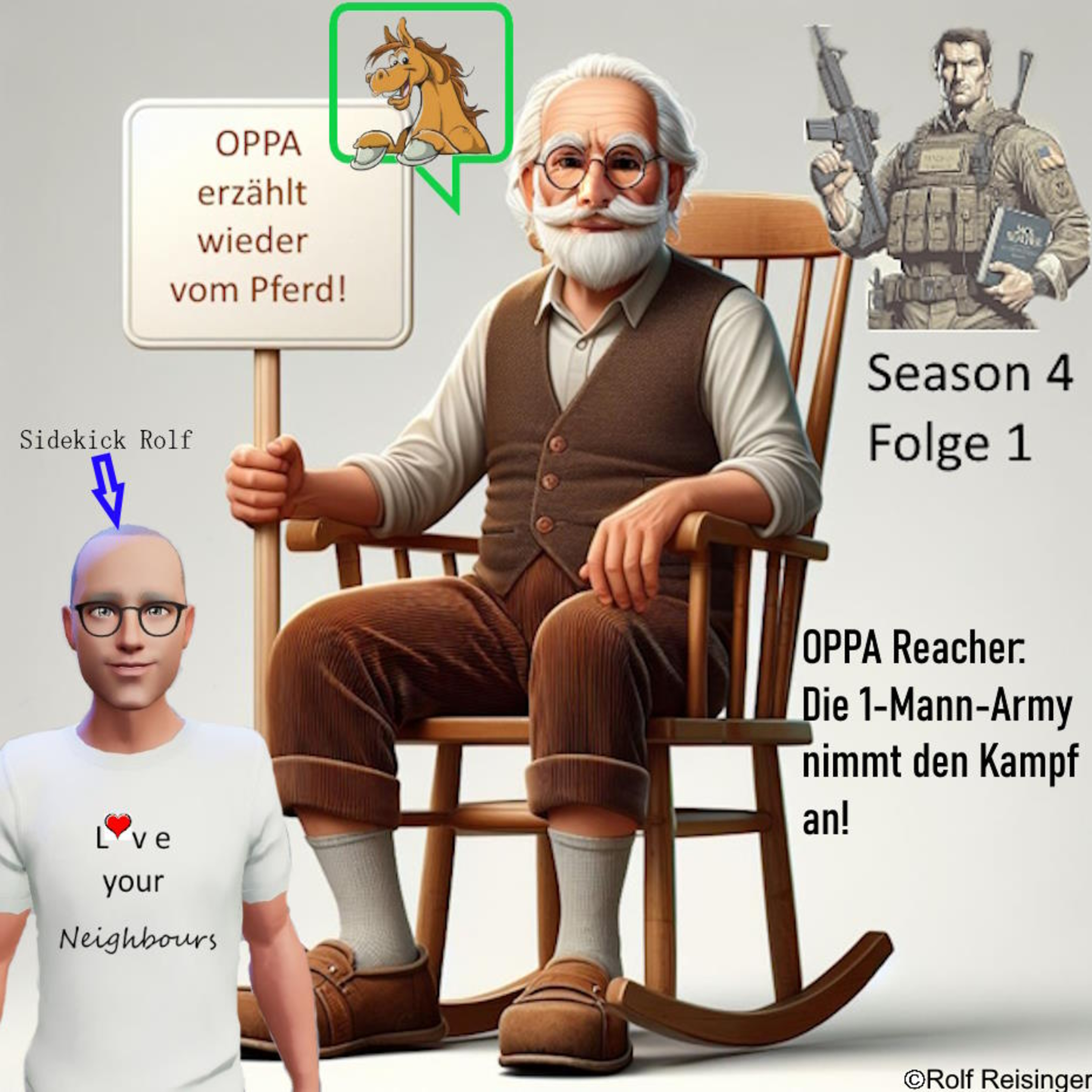 Oppa erzählt wieder vom Pferd