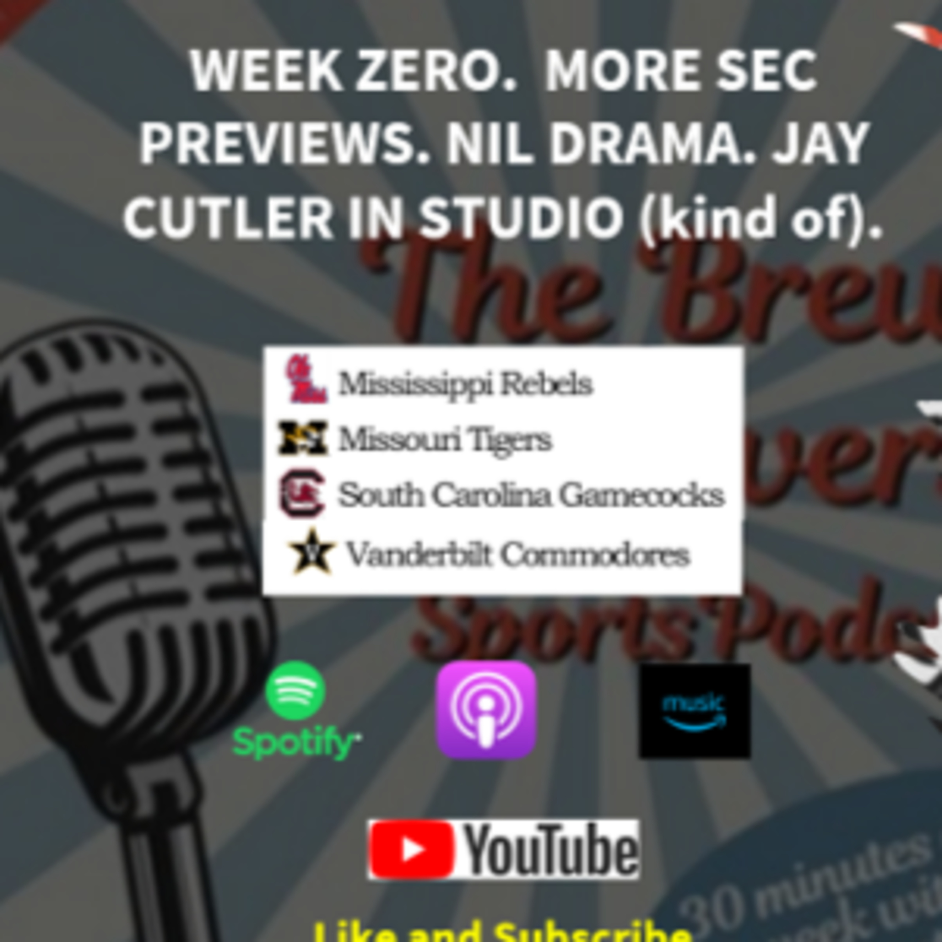 WEEK ZERO. MORE SEC PREVIEWS. NIL DRAMA. JAY CUTLER IN STUDIO (kind of). episode artwork
