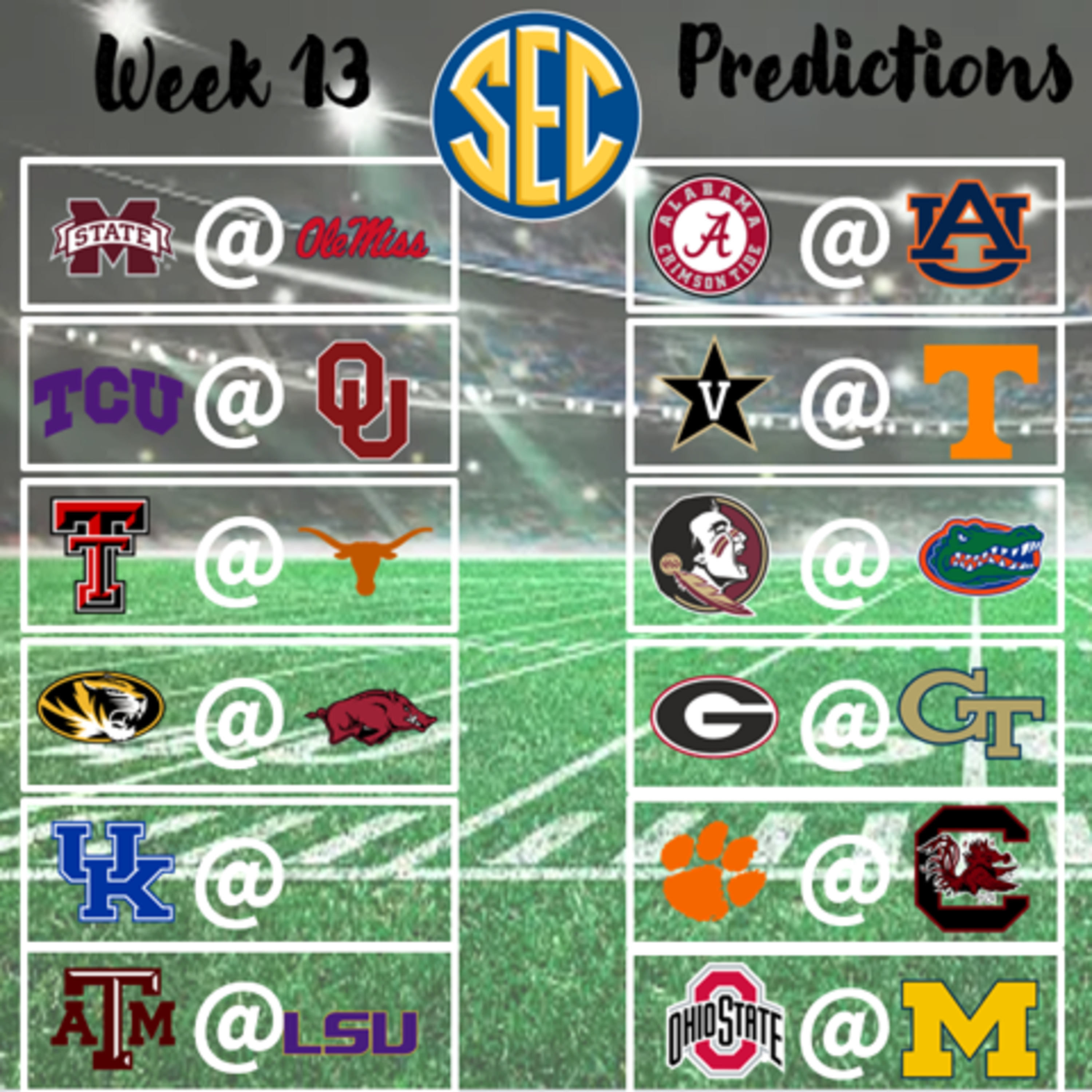SEC Football Predictions - Rivalry Week episode artwork