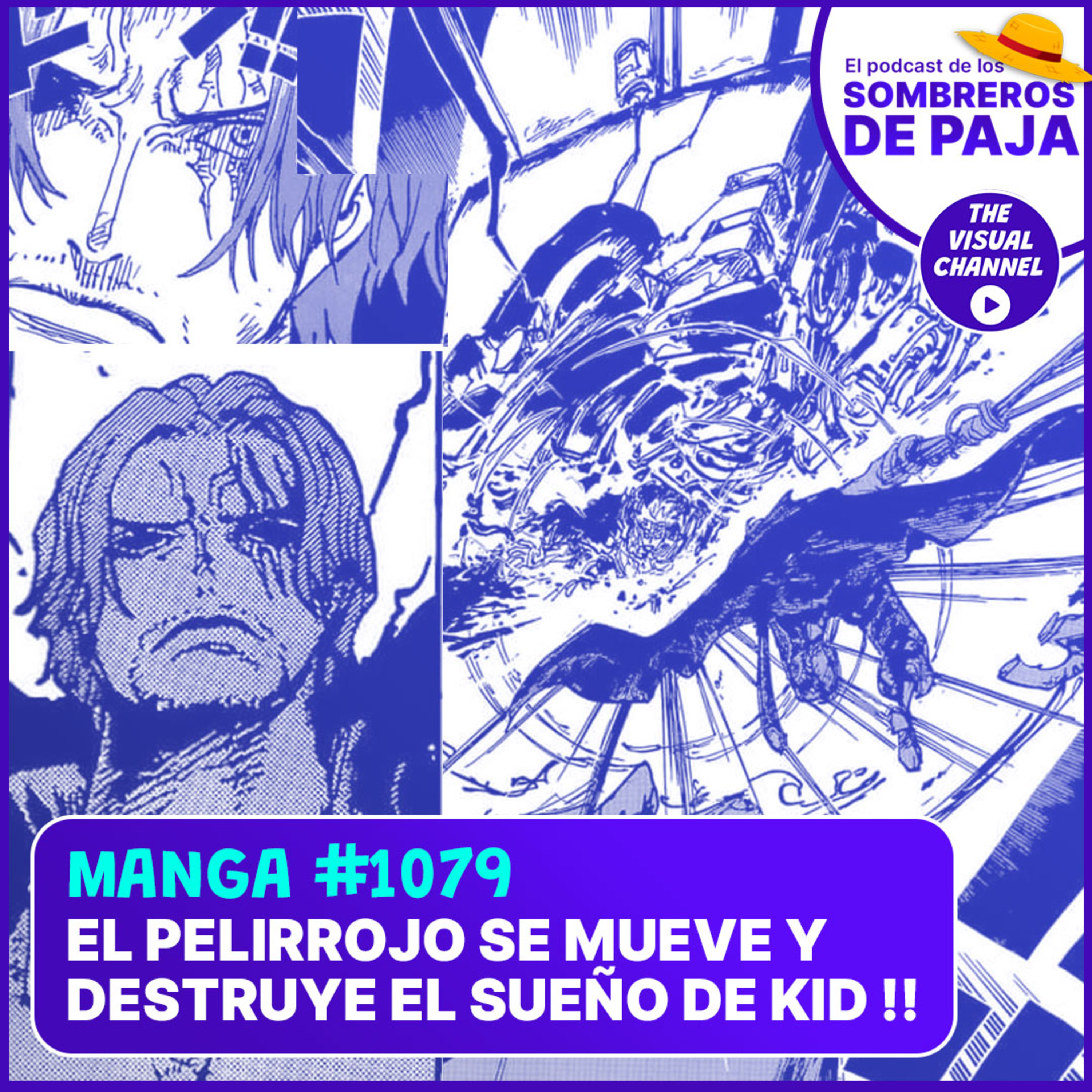 One Piece Manga #1079 - Shanks al fin ataca directamente y destruye al Capitán Kid y su crew de 1 solo golpe | El plan de York y los piratas de Barbanegra a Egg Head - OMG! 😳 episode artwork