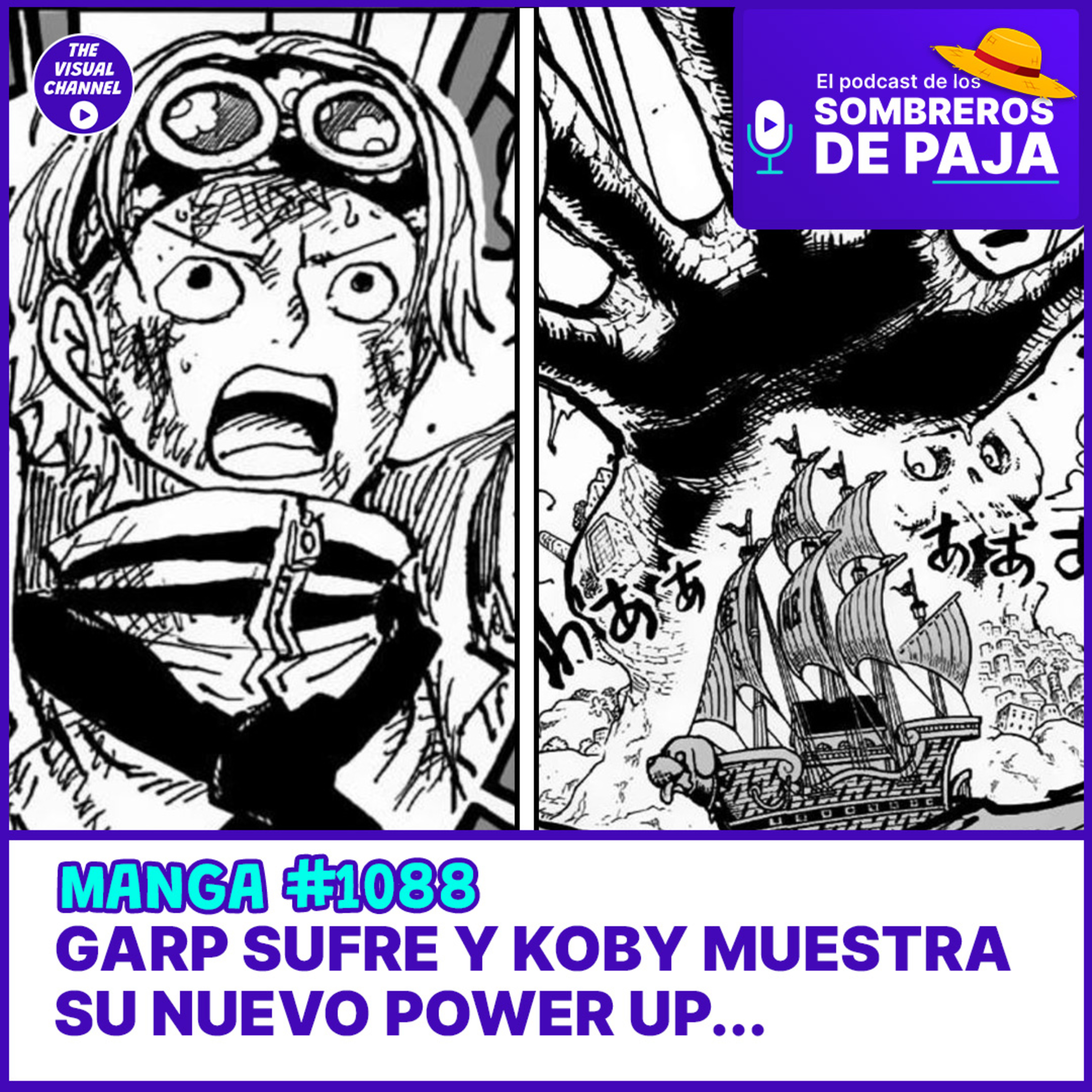 One Piece Manga #1088 - Garp "sobrevive" y de acuerdo a su filosofía, gana la batalla dando paso a la nueva generación de marinos liderados por Coby