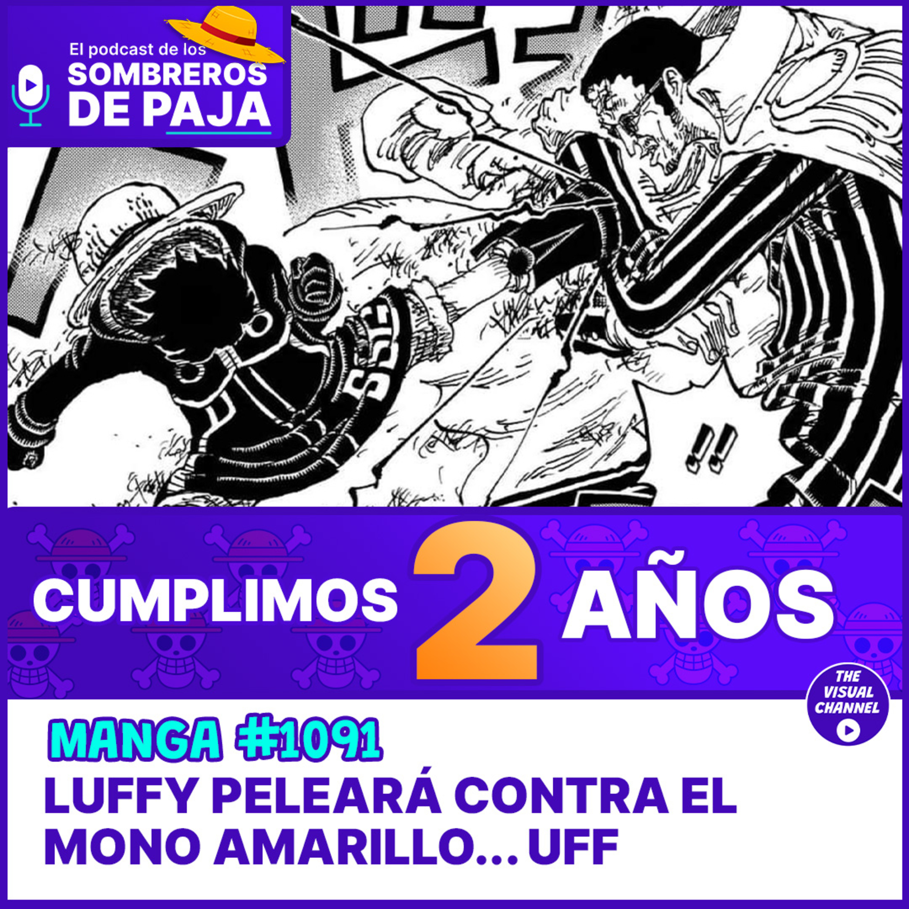 One Piece Manga #1091 - Un Luffy confiado por fin peleará de 1 a 1 contra un almirante | El live action hace su debut y ya cumplimos 2 años 🥳🎉 episode artwork