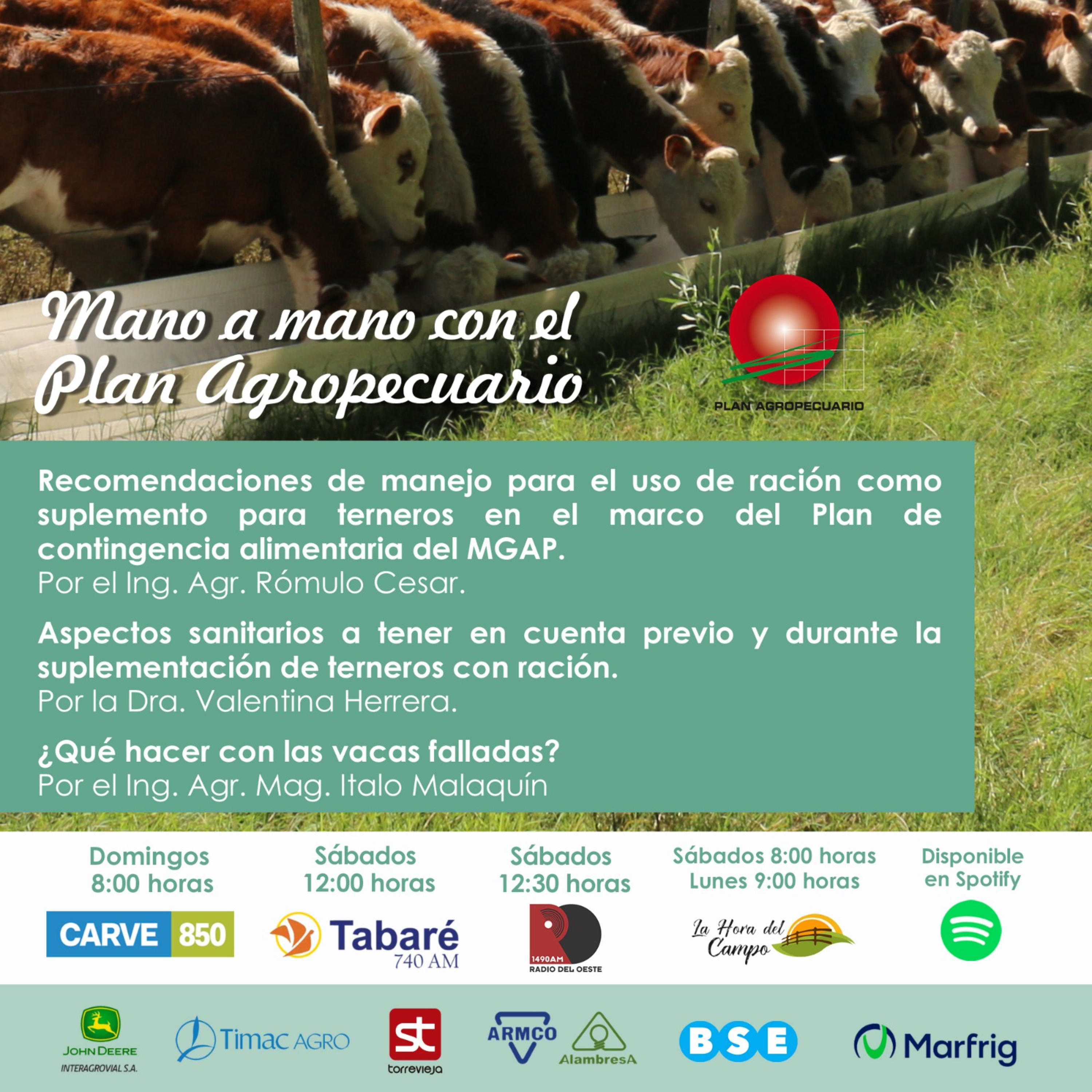 Portada de Mano a Mano con el Plan Agropecuario