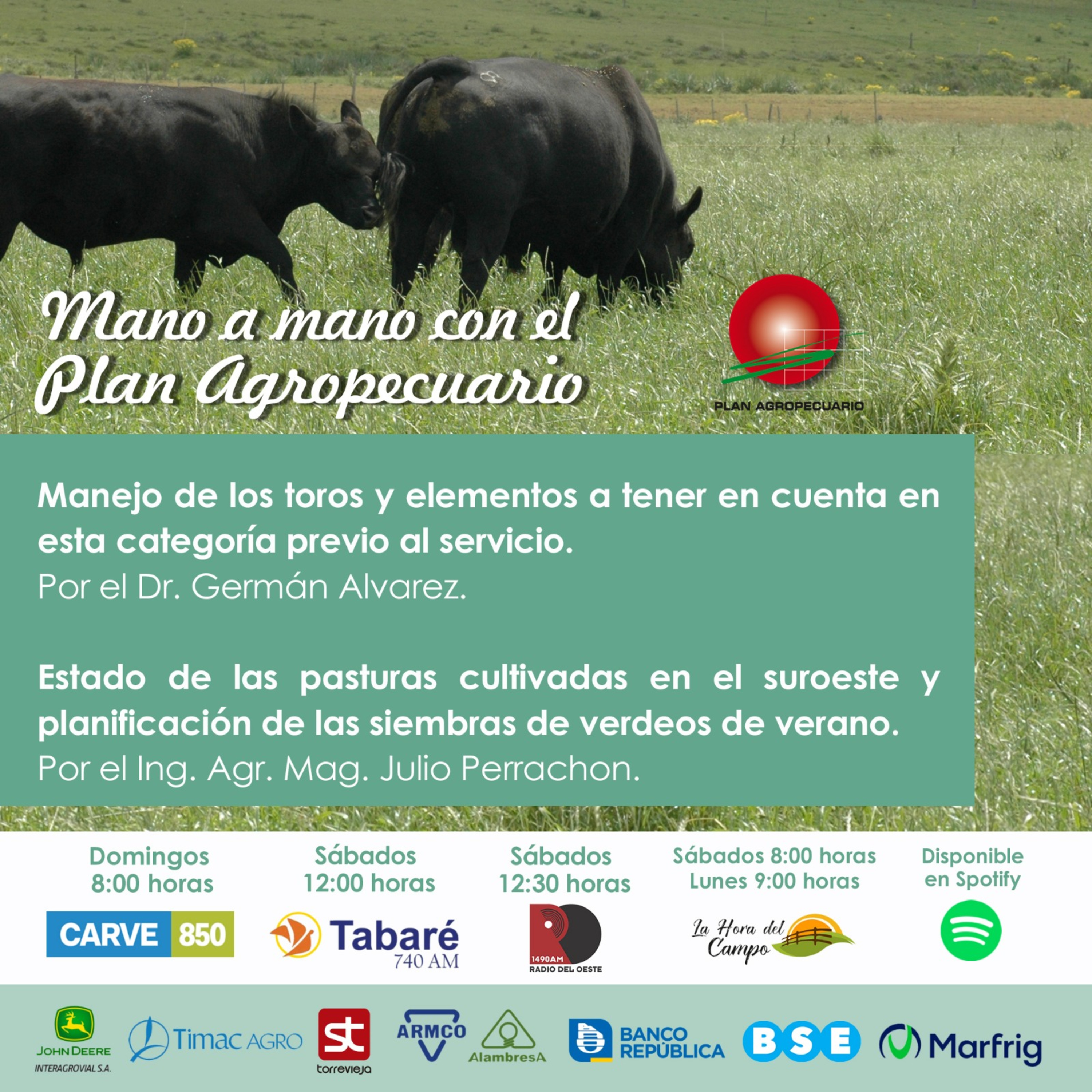 Portada de Mano a Mano con el Plan Agropecuario