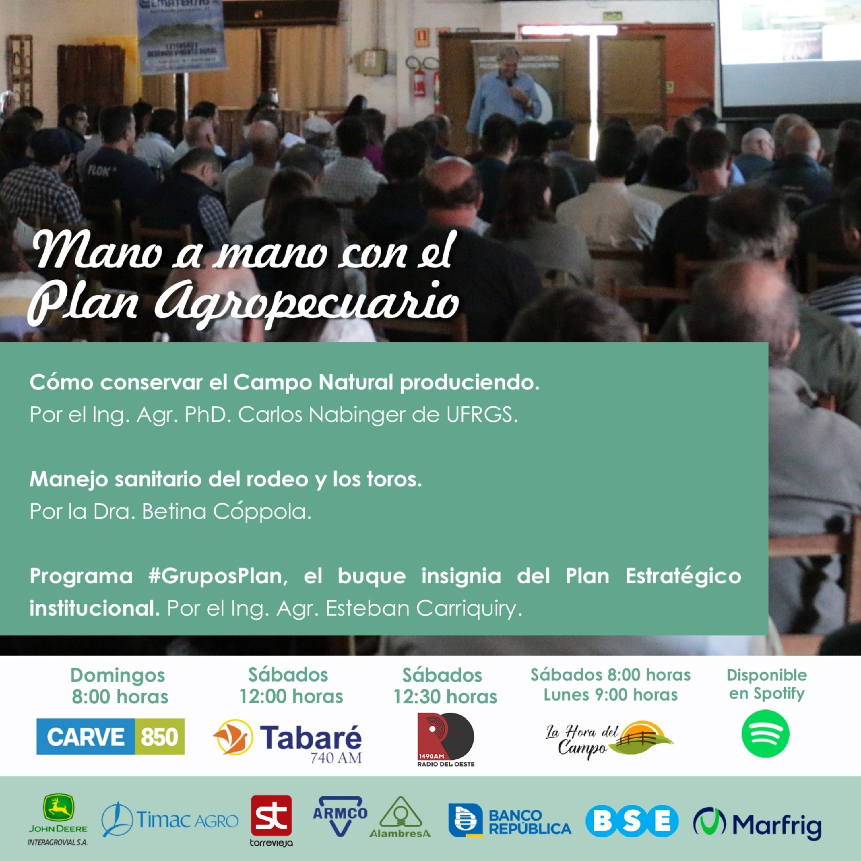 Conservación Campo Natural produciendo. Sanidad rodeo y toros. Grupos Plan, Plan Estratégico institucional
