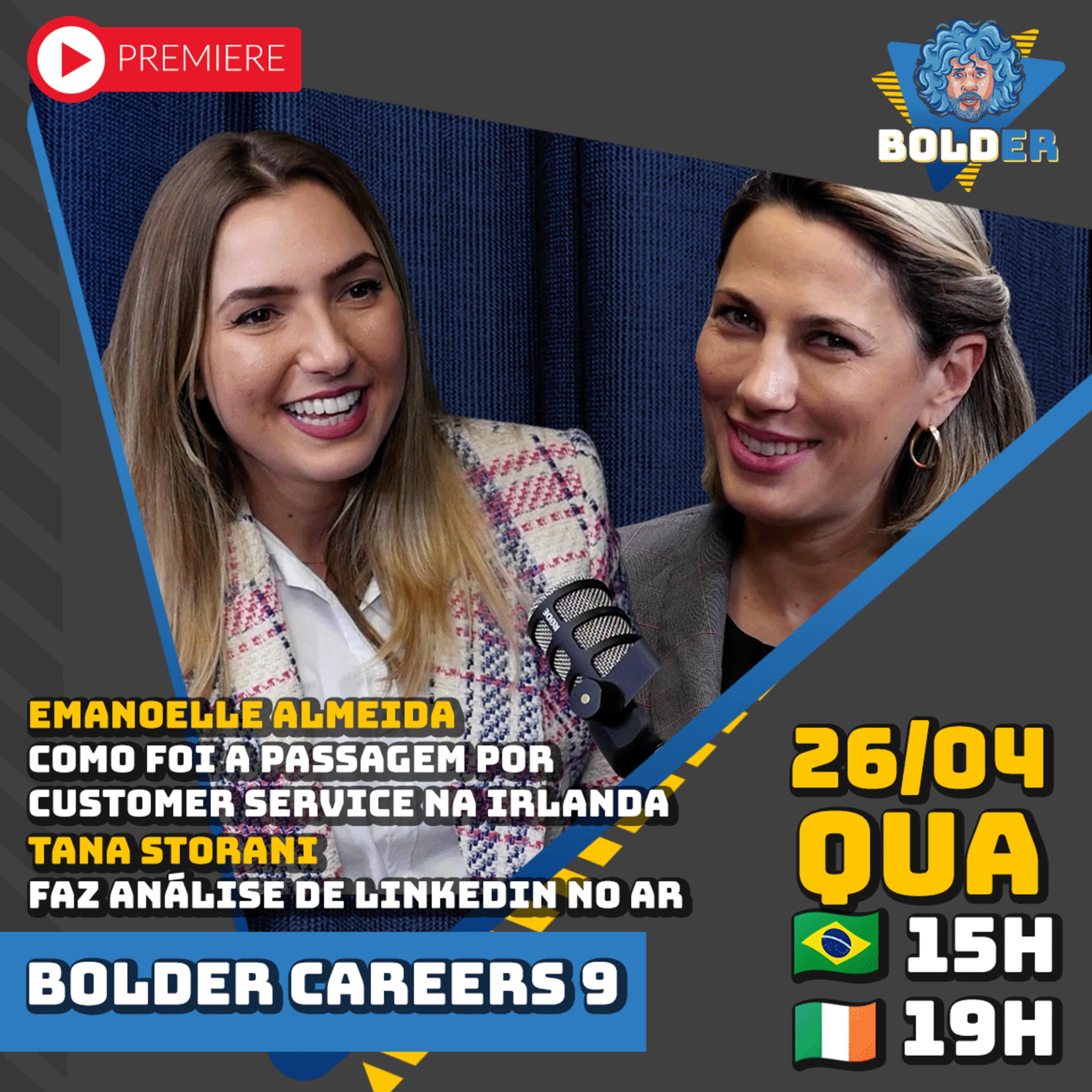 CUSTOMER SERVICE É FÁCIL? + ANÁLISE DE LINKEDIN - Emanoelle Almeida | Bolder Careers 9 episode artwork