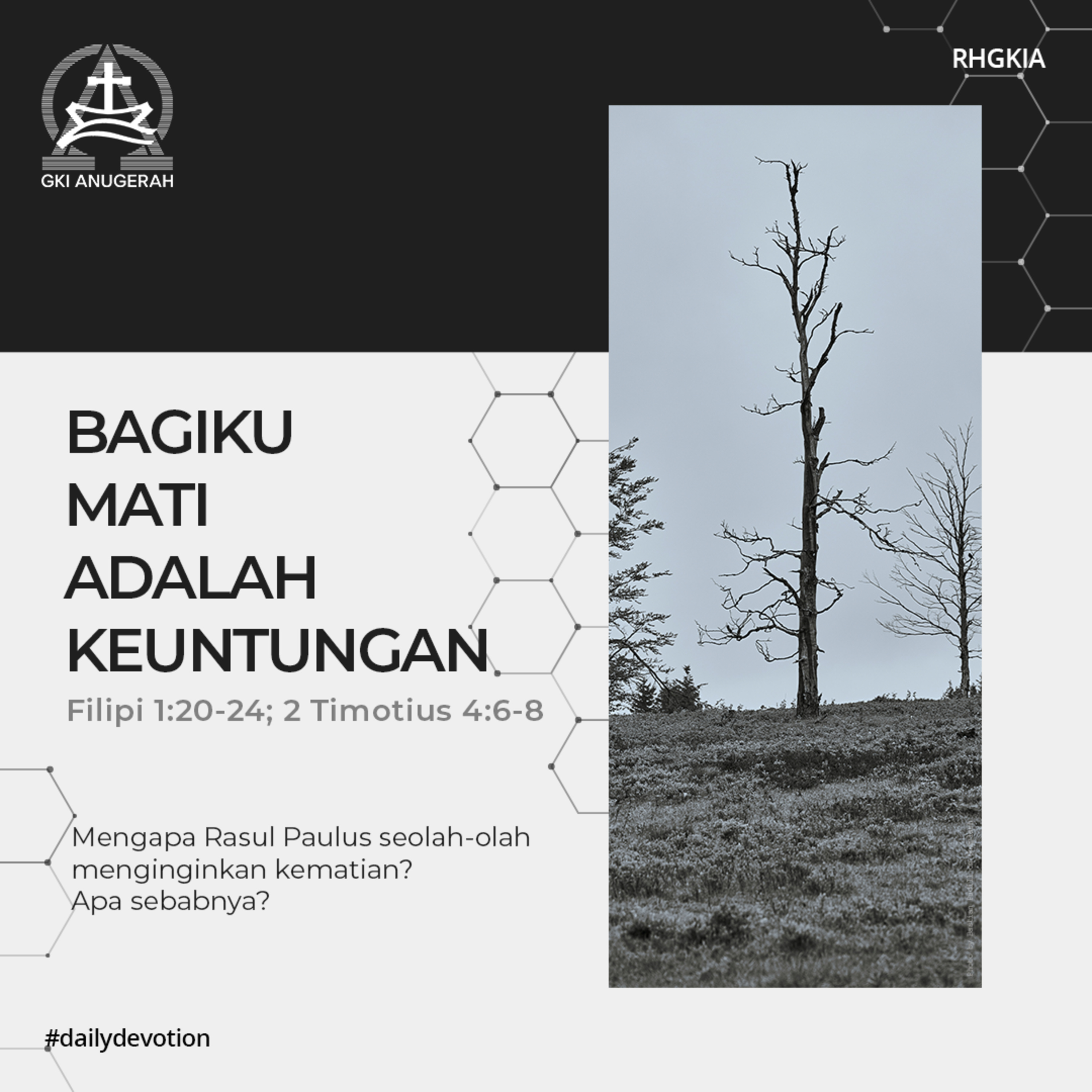 22 Juli 2023 - Bagiku Mati Adalah Keuntungan - Renungan Harian GKI Anugerah episode artwork