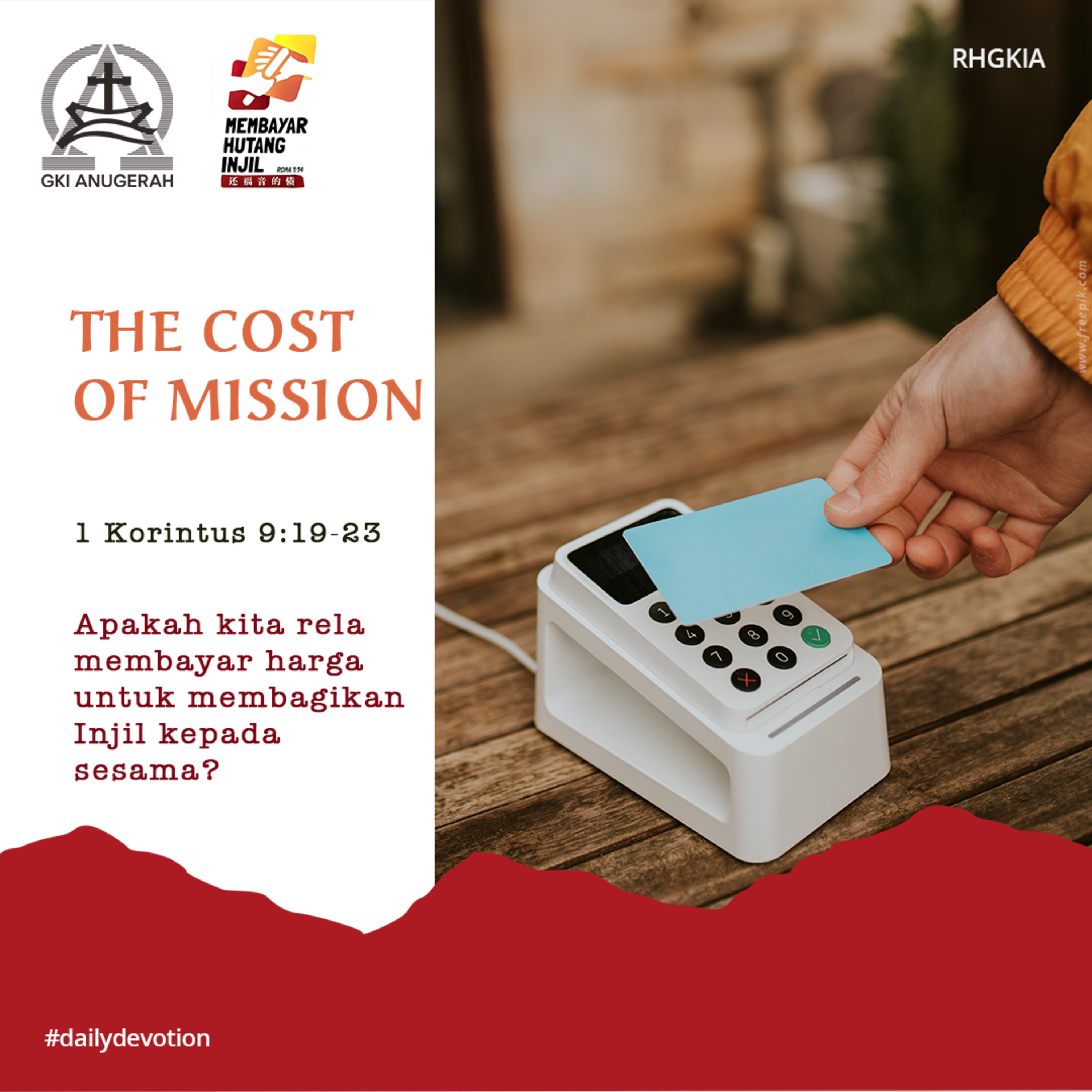 03 Agustus 2023 - The Cost Of Mission - Renungan Harian GKI Anugerah episode artwork