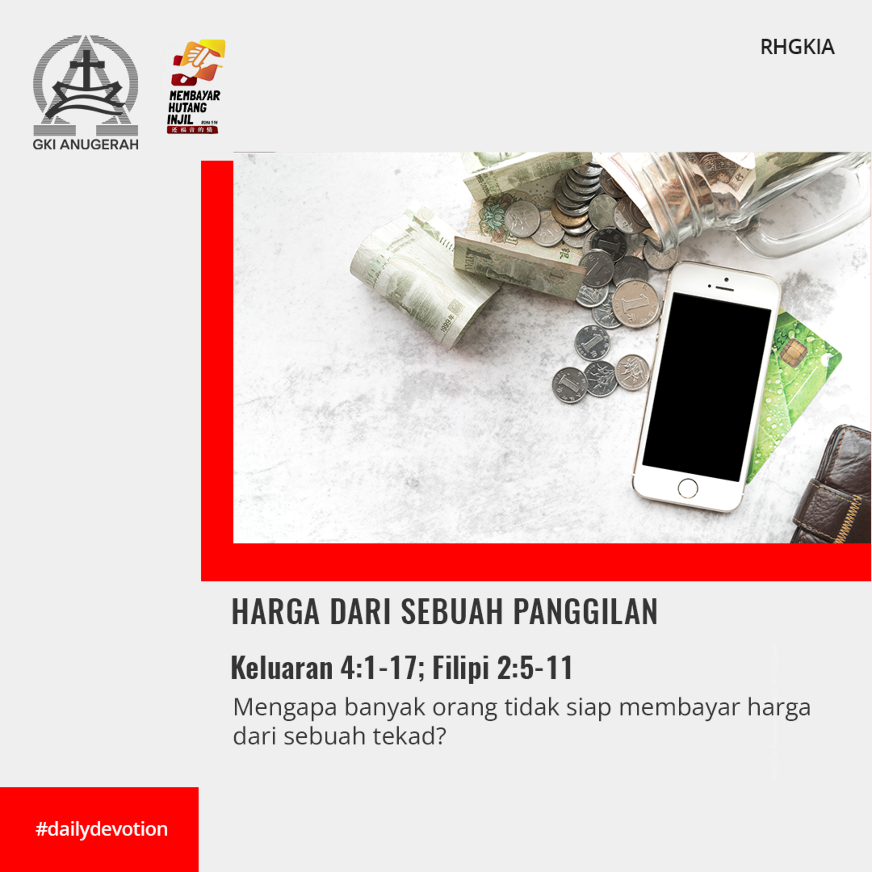 11 Agustus 2023 - Harga Dari Sebuah Panggilan - Renungan Harian GKI Anugerah episode artwork