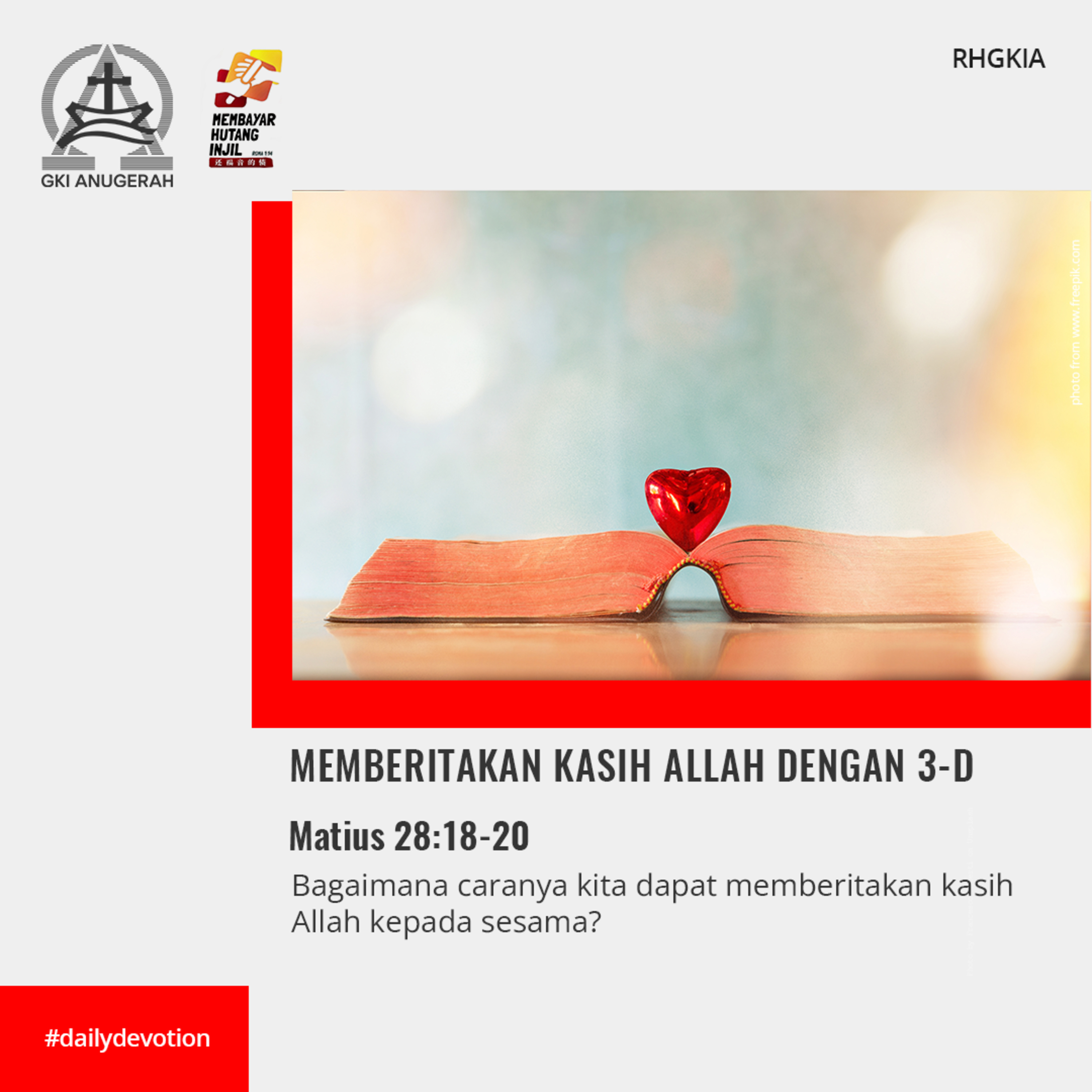 15 Agustus 2023 - Memberitakan Kasih Allah Dengan 3-D - Renungan Harian GKI Anugerah episode artwork
