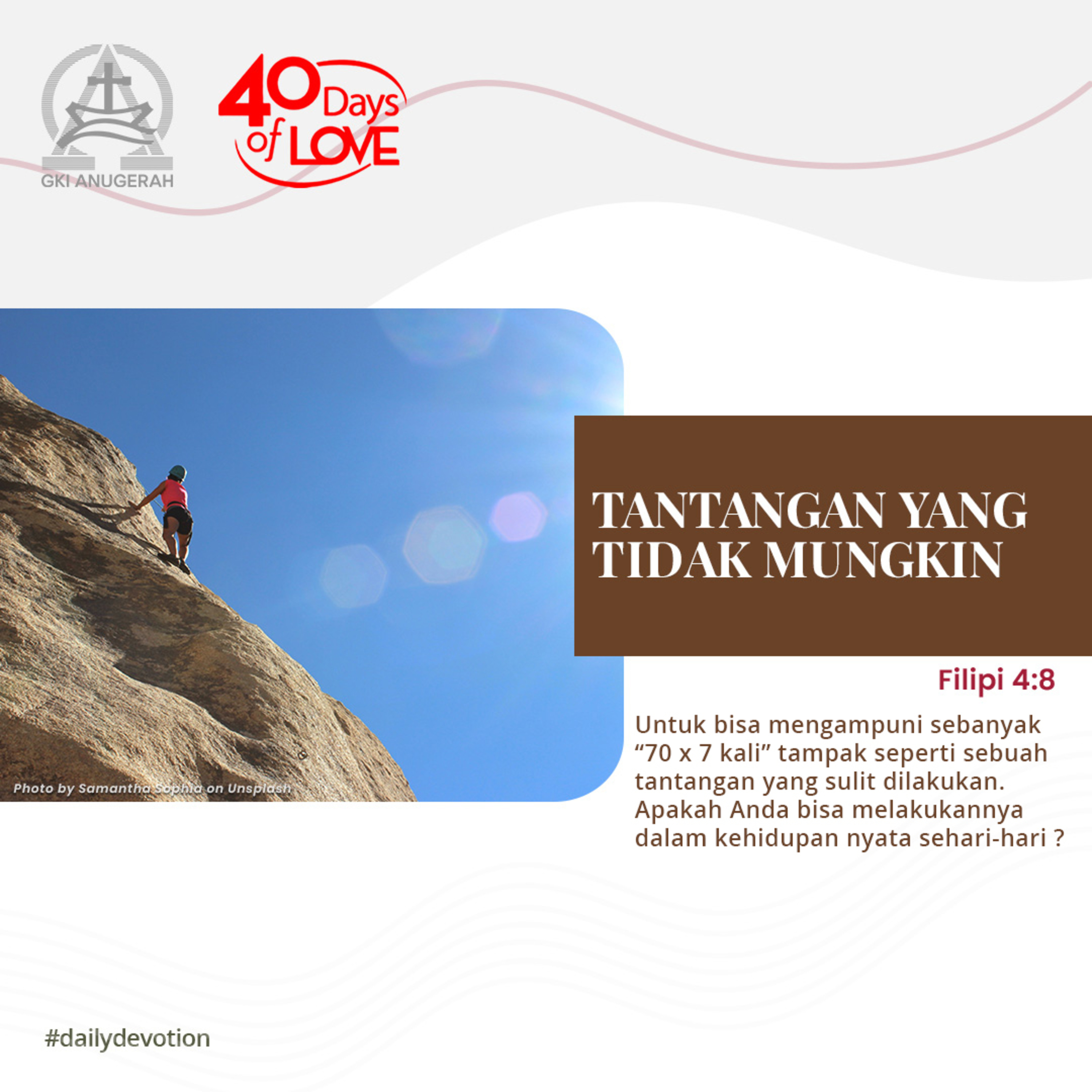 28 Agustus 2023 - Tantangan Yang Tidak Mungkin - Renungan Harian GKI Anugerah episode artwork