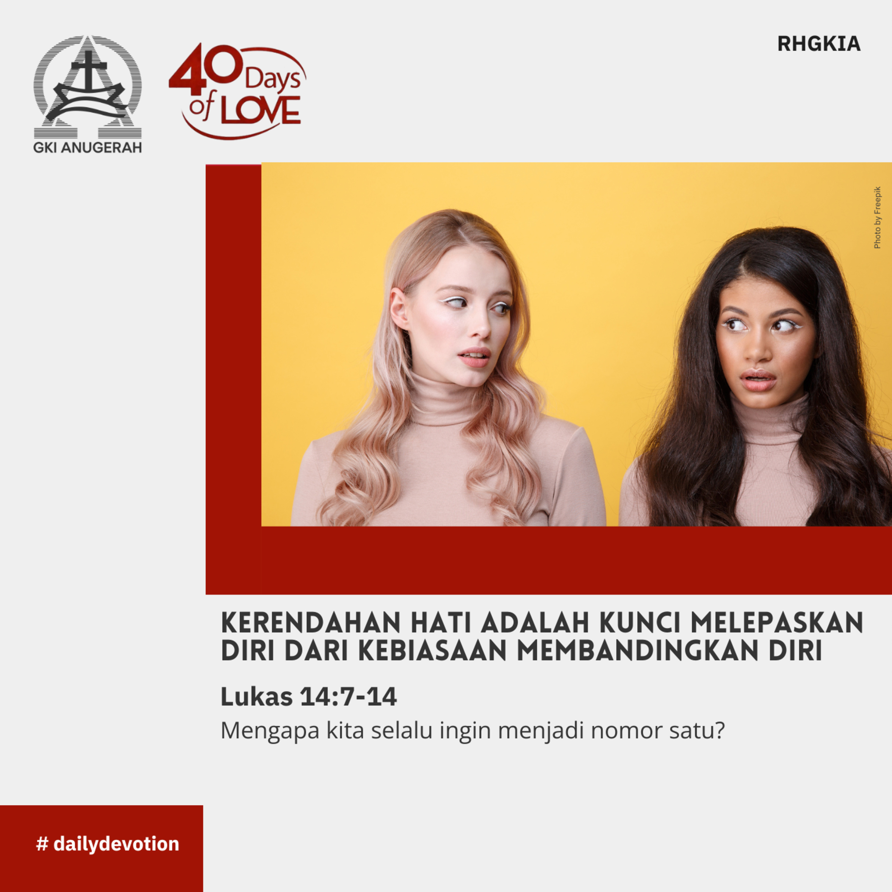 21 September 2023 - Kerendahan Hati Adalah Kunci Melepaskan Diri Dari Kebiasaan Membandingkan Diri - Renungan Harian GKI Anugerah episode artwork